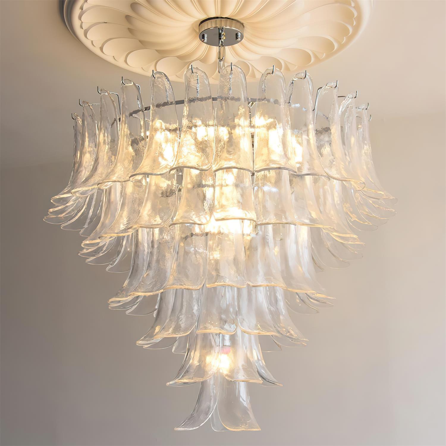 Valier Lustre Pétales en Verre Superposés - Neutralighting