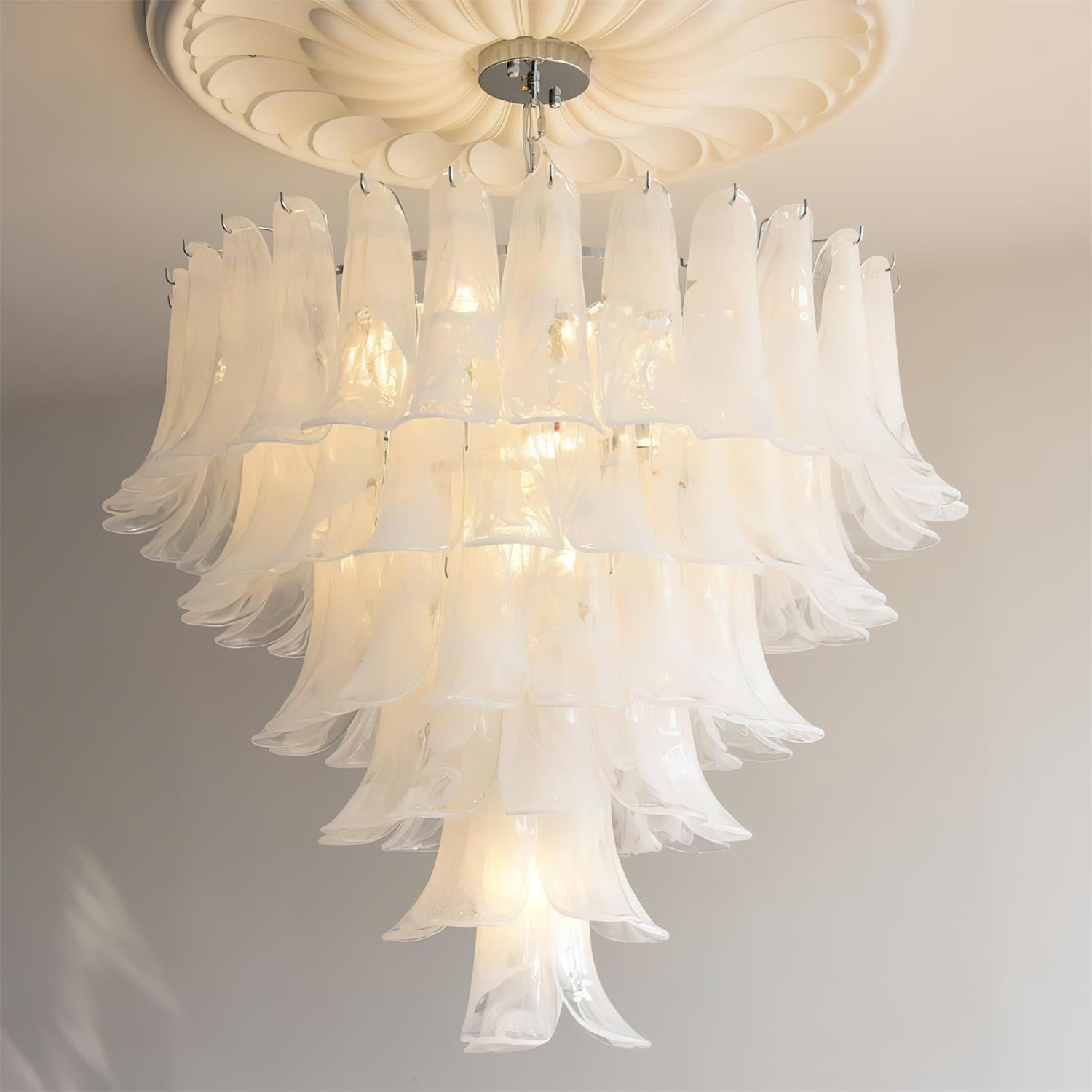 Valier Lustre Pétales en Verre Superposés - Neutralighting