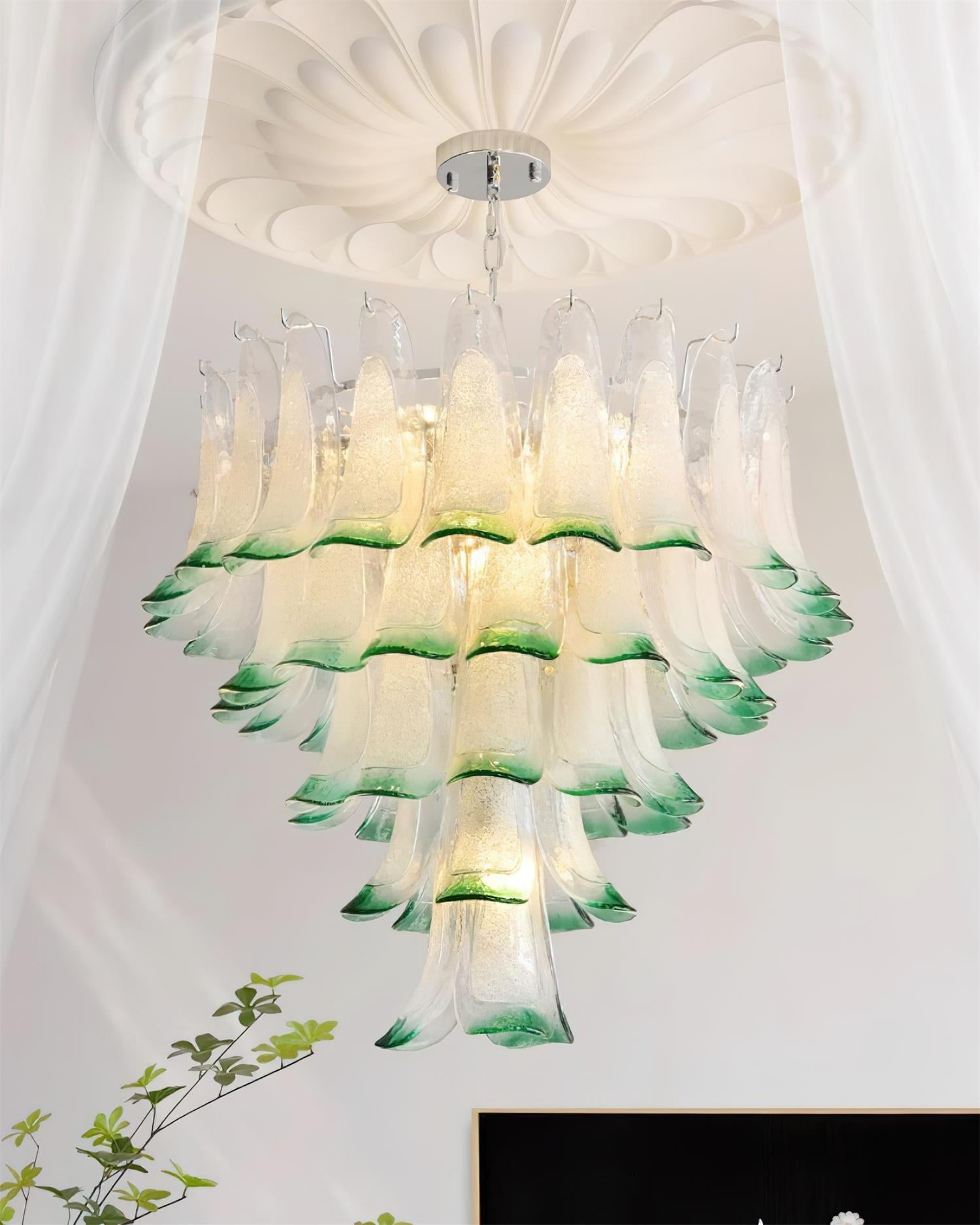 Valier Lustre Pétales en Verre Superposés - Neutralighting