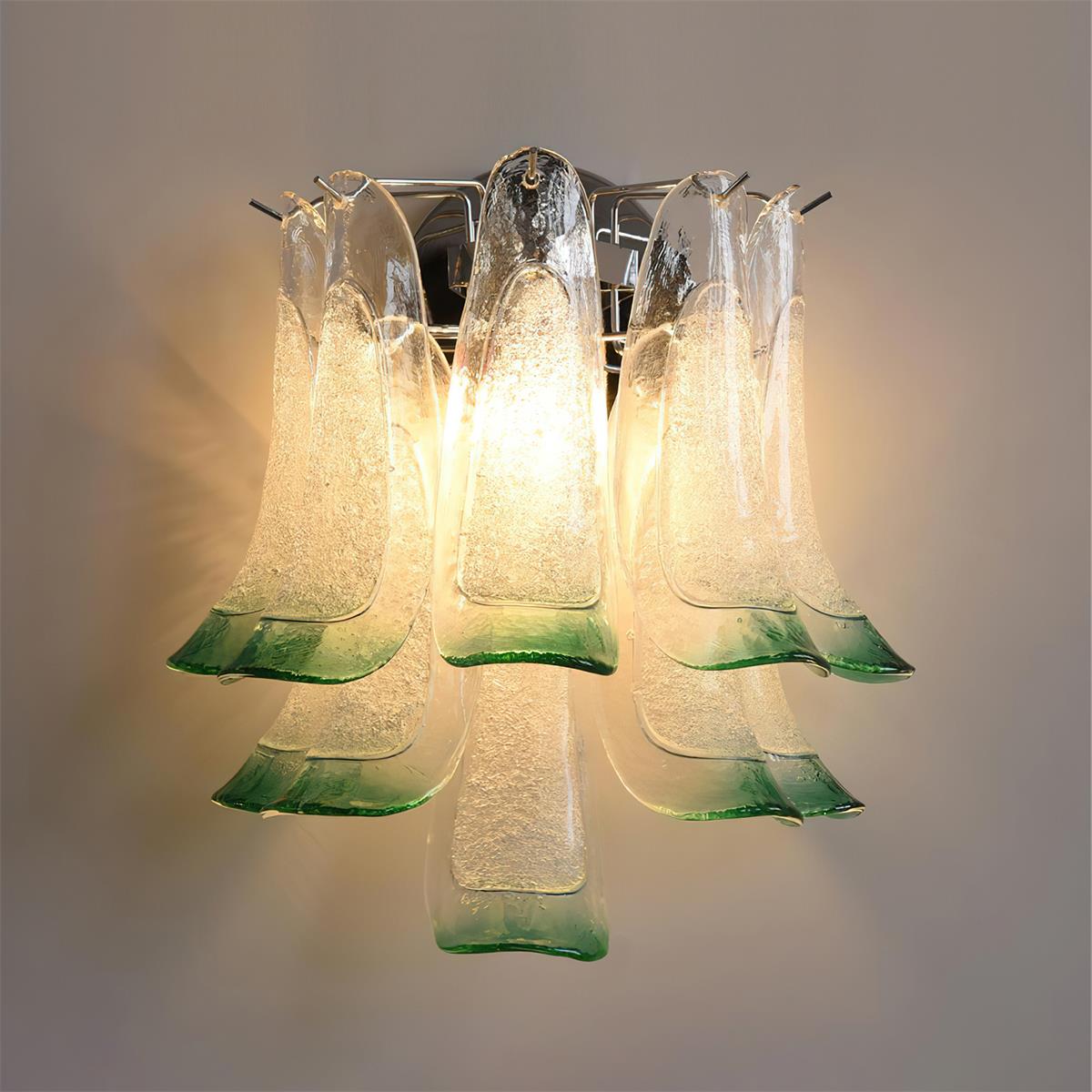 Valier Applique Murale Pétales En Verre Sculptés À La Main - Neutralighting
