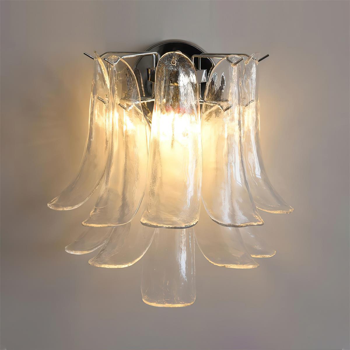 Valier Applique Murale Pétales En Verre Sculptés À La Main - Neutralighting