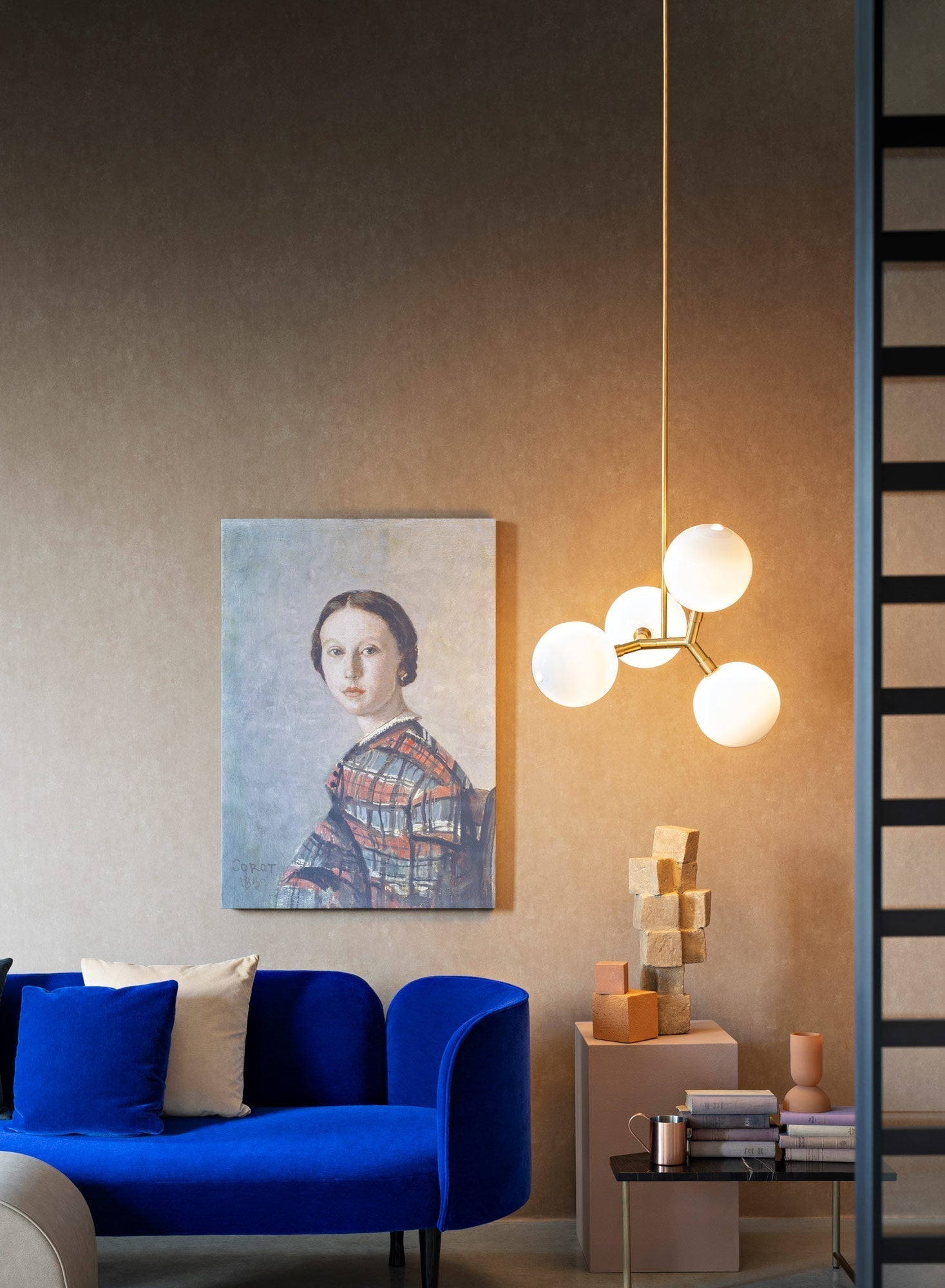 Irina Suspension Laiton Verre Minimaliste Moderne - Neutralighting