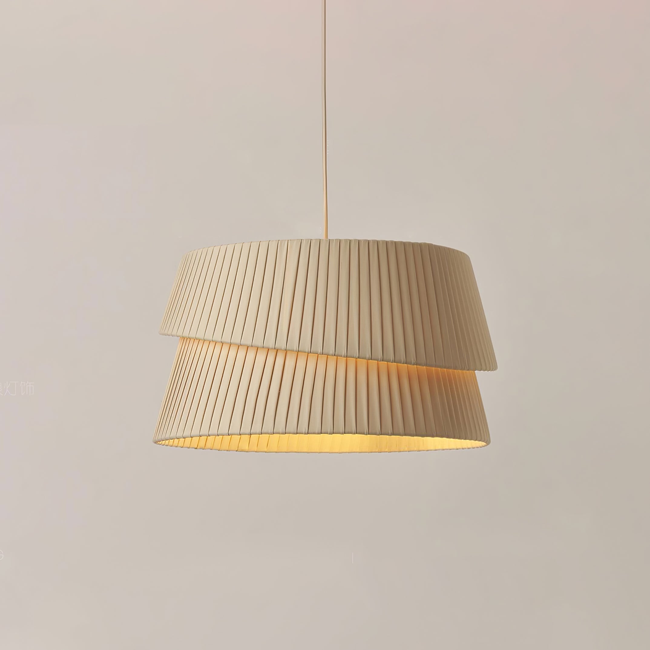 Ilira Lampe Pendante Tissu Twist Élégance Premium - Neutralighting