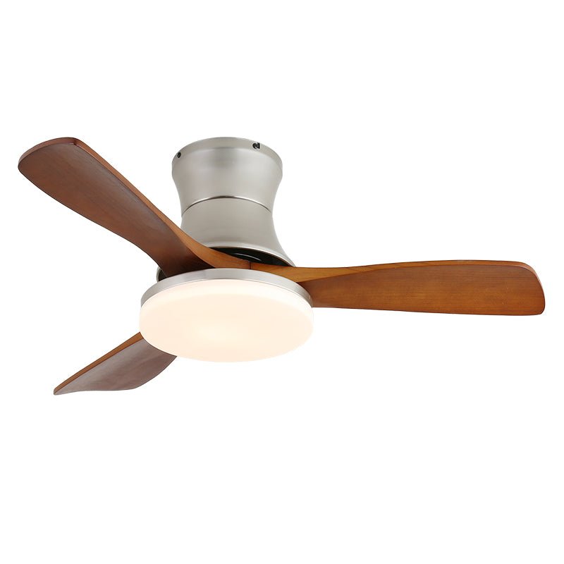 Plafonnier ventilateur Elara présentant son abat-jour en acrylique