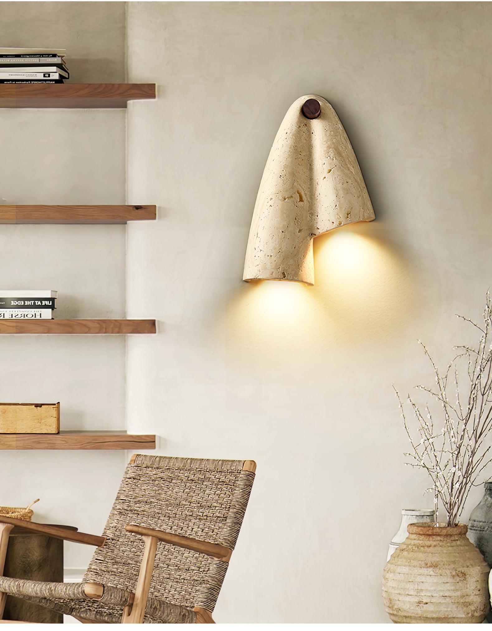Solva Applique Murale Artistique en Travertin - Neutralighting