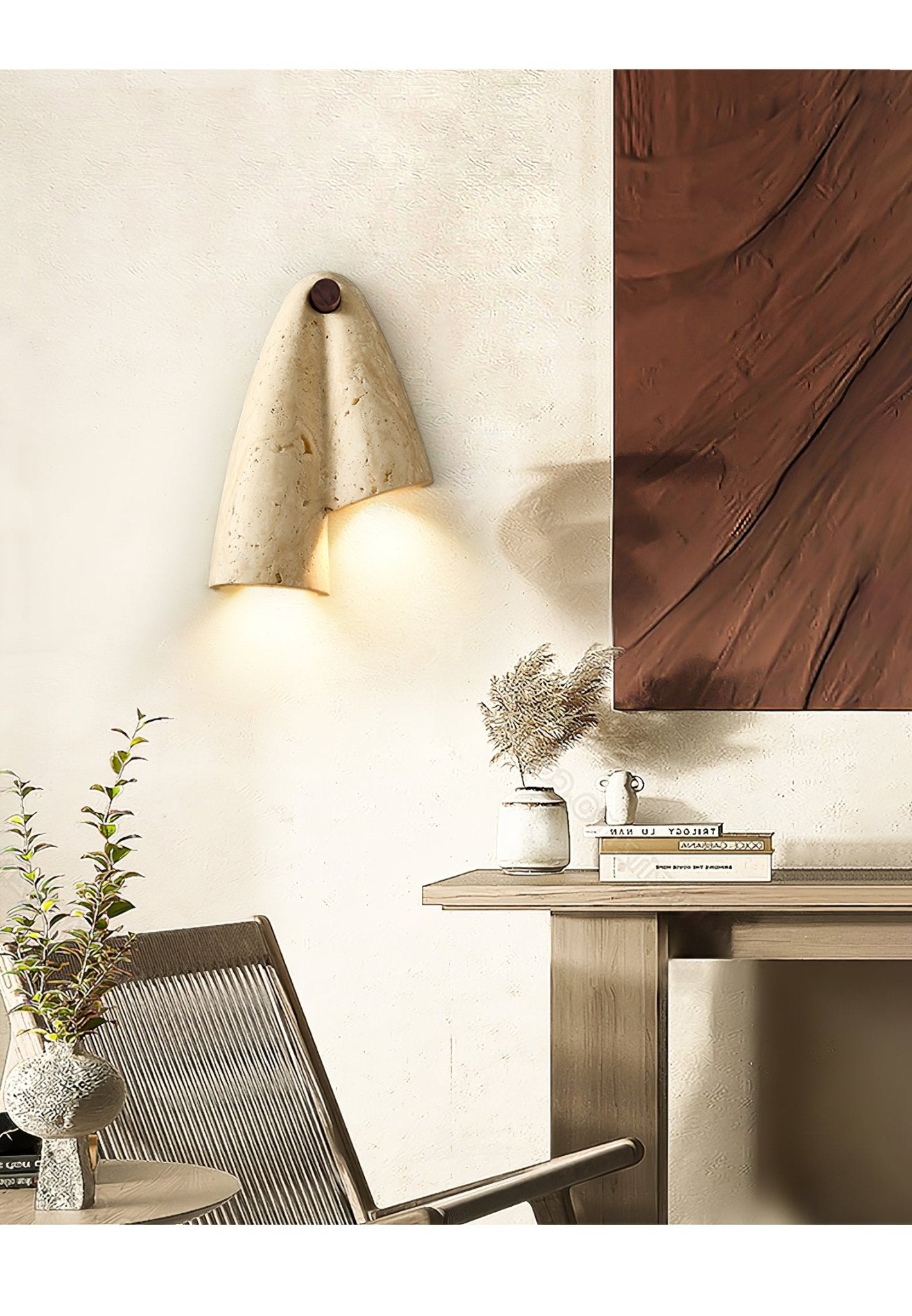 Solva Applique Murale Artistique en Travertin - Neutralighting