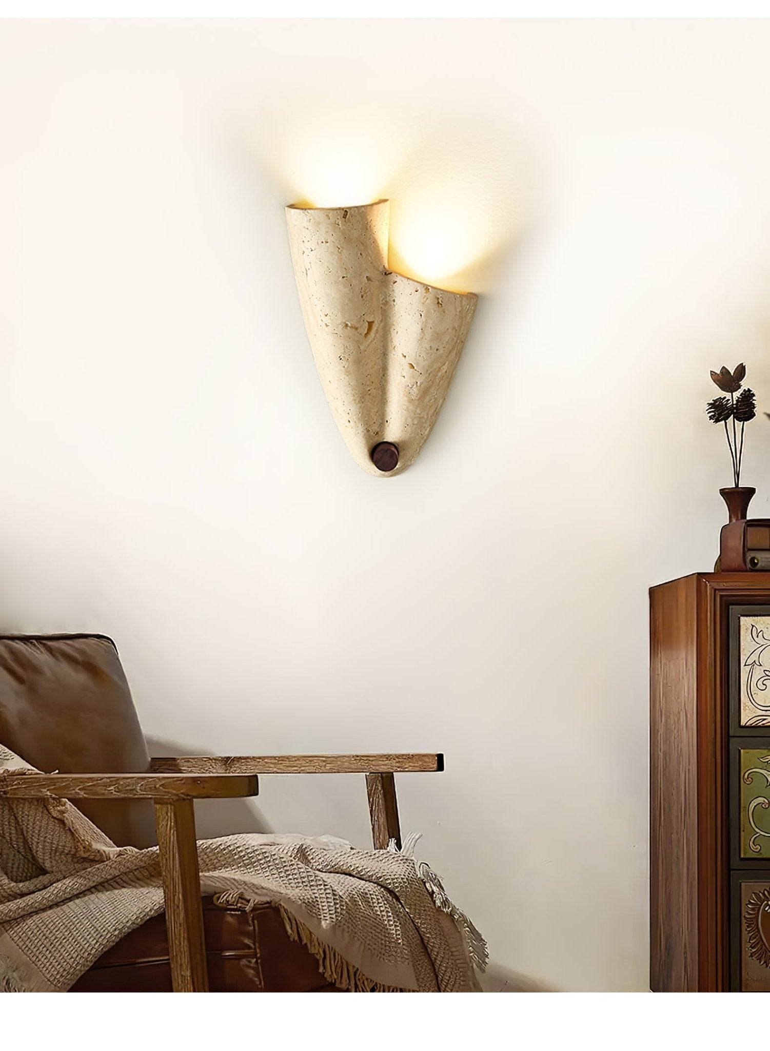 Solva Applique Murale Artistique en Travertin - Neutralighting