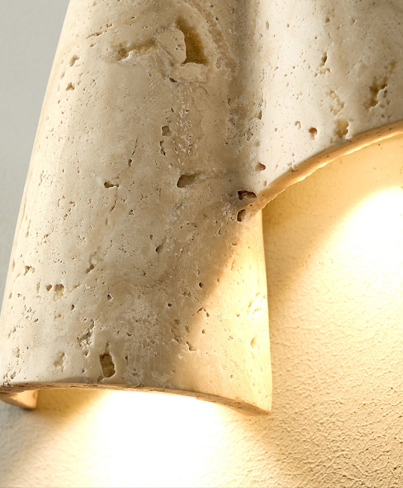 Solva Applique Murale Artistique en Travertin - Neutralighting