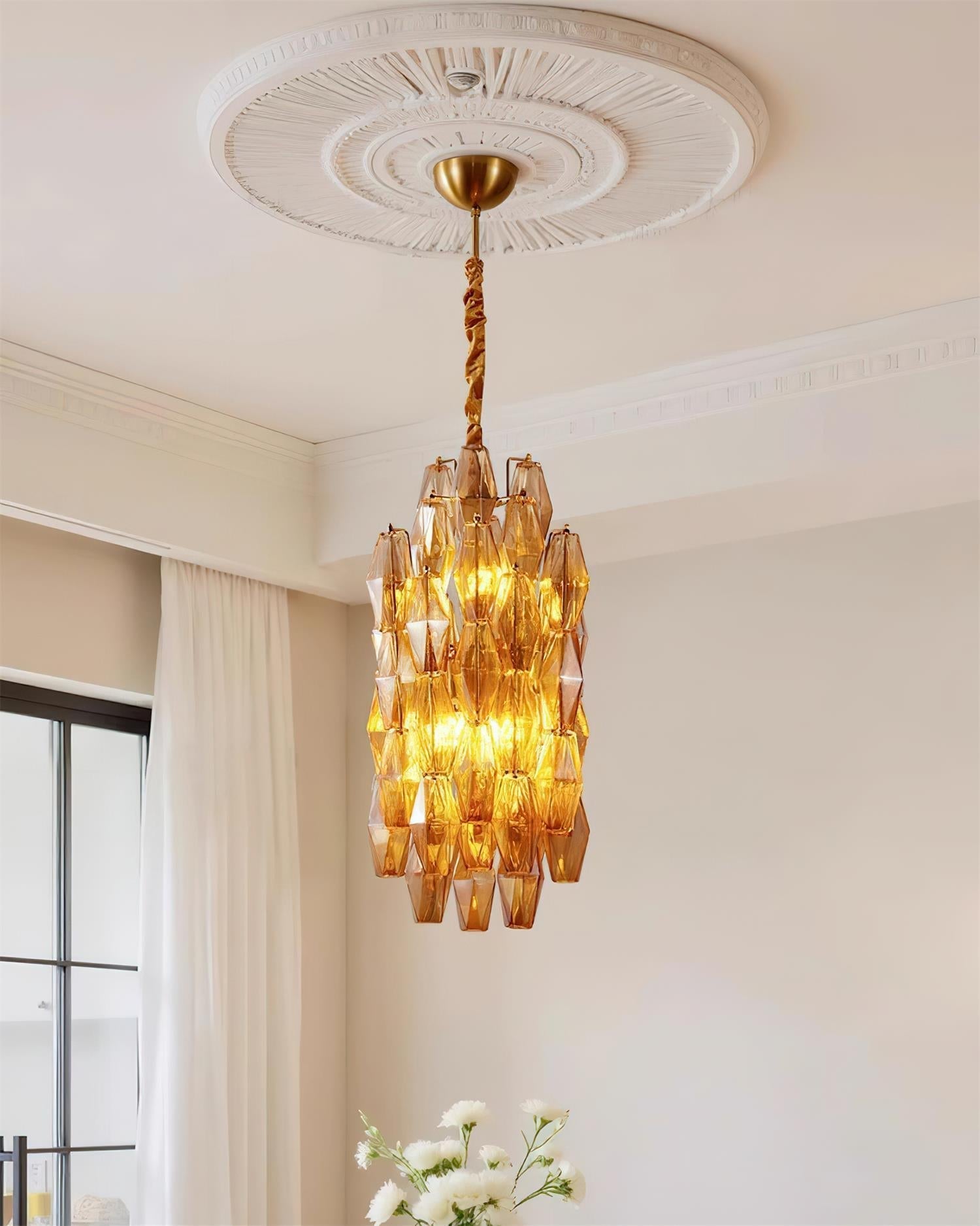 Velthra Suspension en Verre Facetté Luxueux - Neutralighting