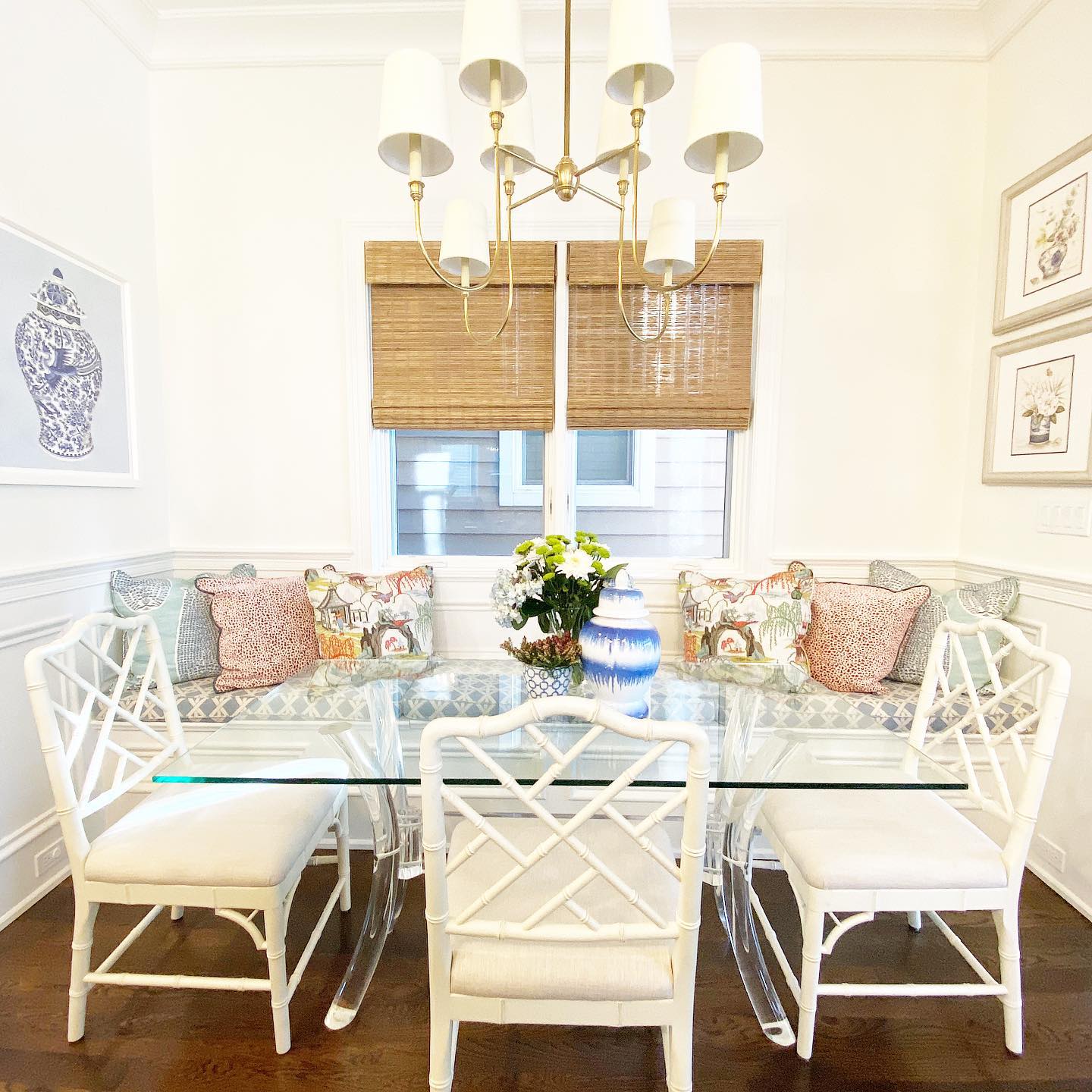 Talia Lustre de Luxe en Laiton et Tissu - Neutralighting