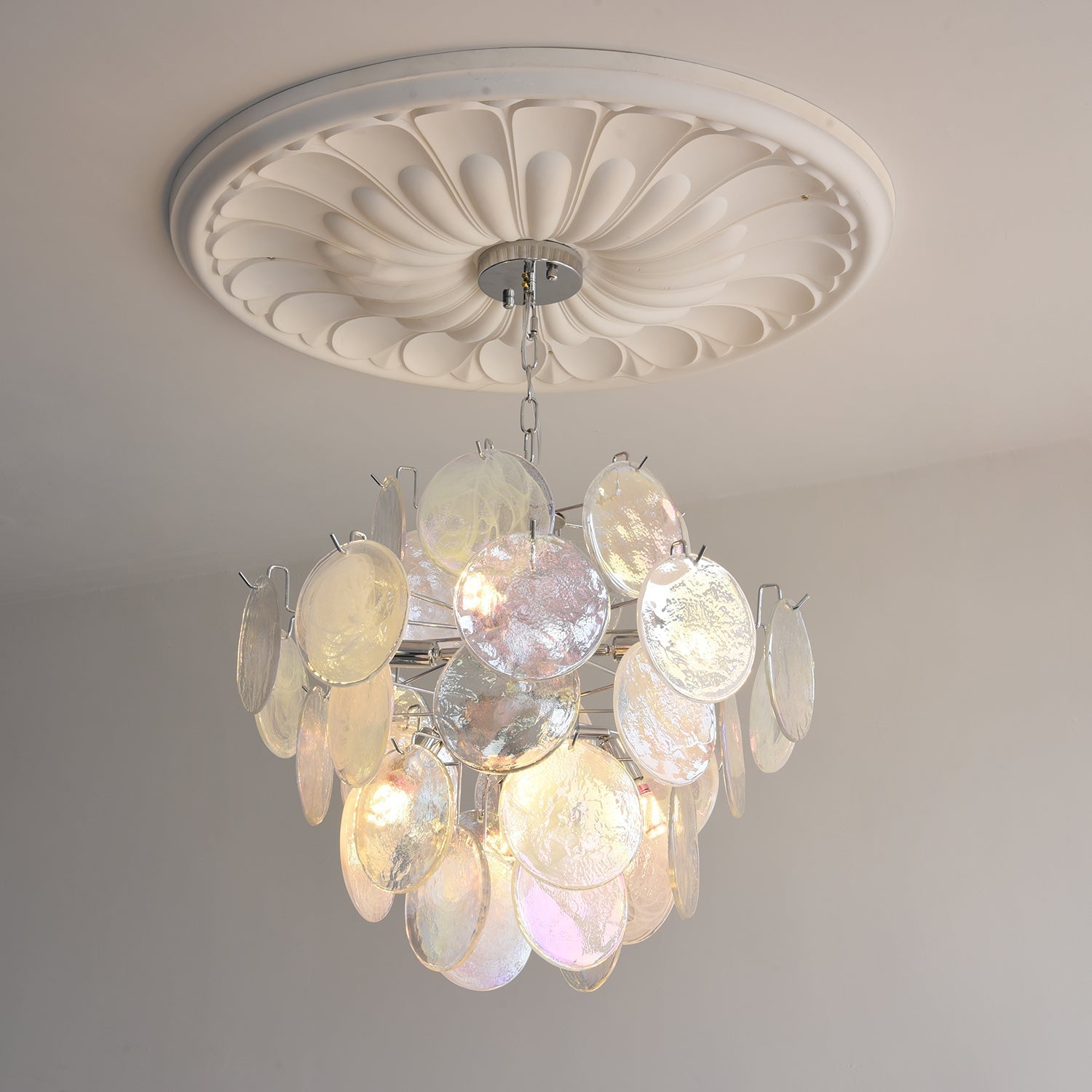 Venfield Lustre Cascade de Disques en Verre Iridescent - Neutralighting