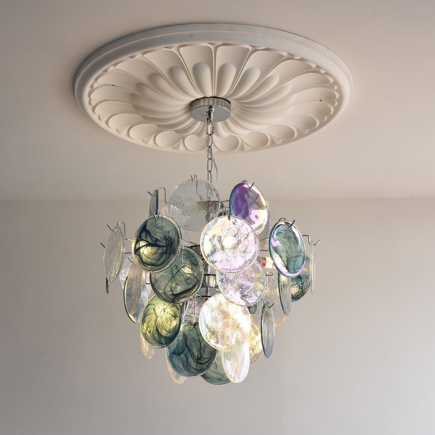Venfield Lustre Cascade de Disques en Verre Iridescent - Neutralighting