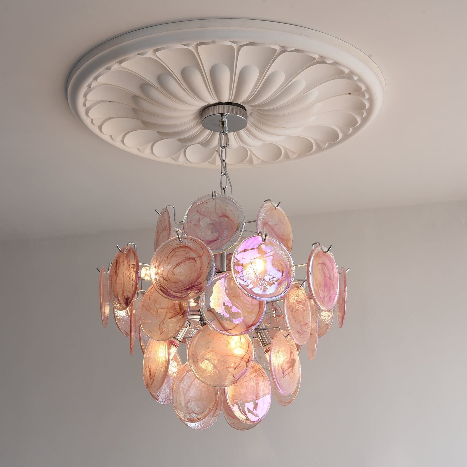 Venfield Lustre Cascade de Disques en Verre Iridescent - Neutralighting