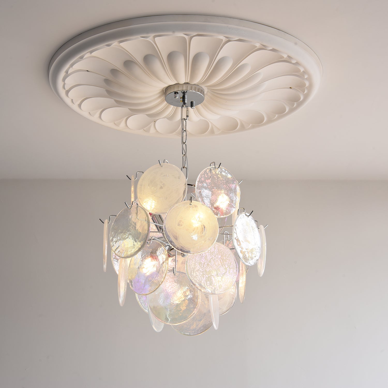 Venfield Lustre Cascade de Disques en Verre Iridescent - Neutralighting