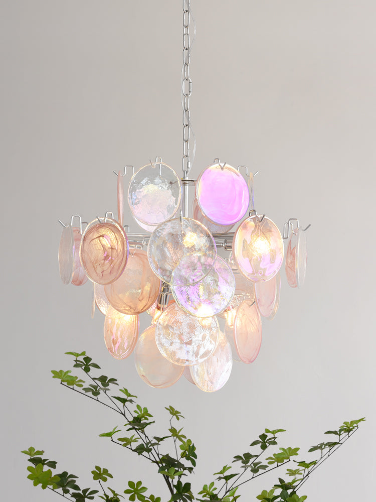 Venfield Lustre Cascade de Disques en Verre Iridescent - Neutralighting
