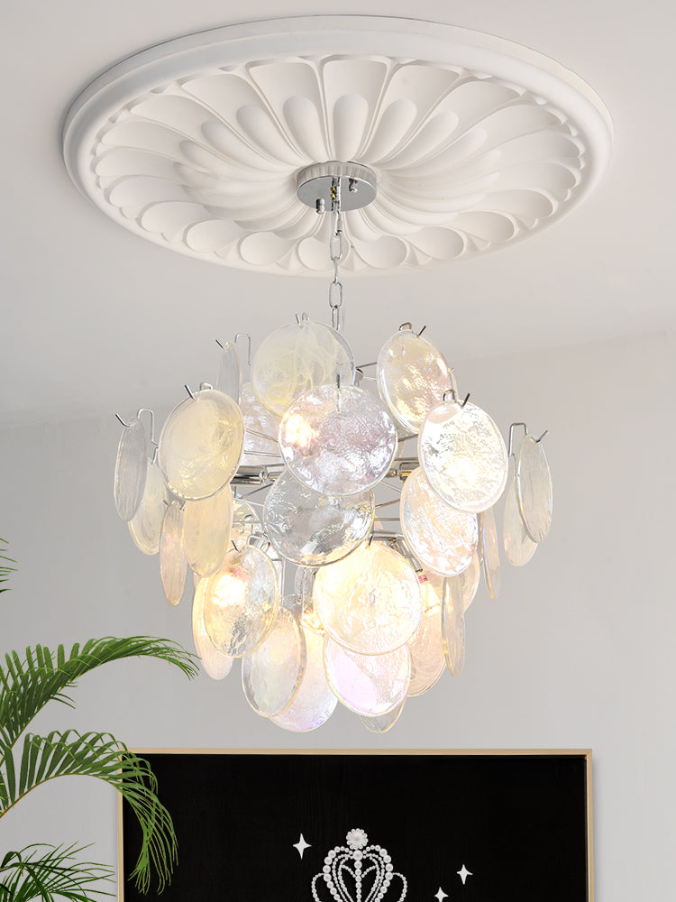 Venfield Lustre Cascade de Disques en Verre Iridescent - Neutralighting