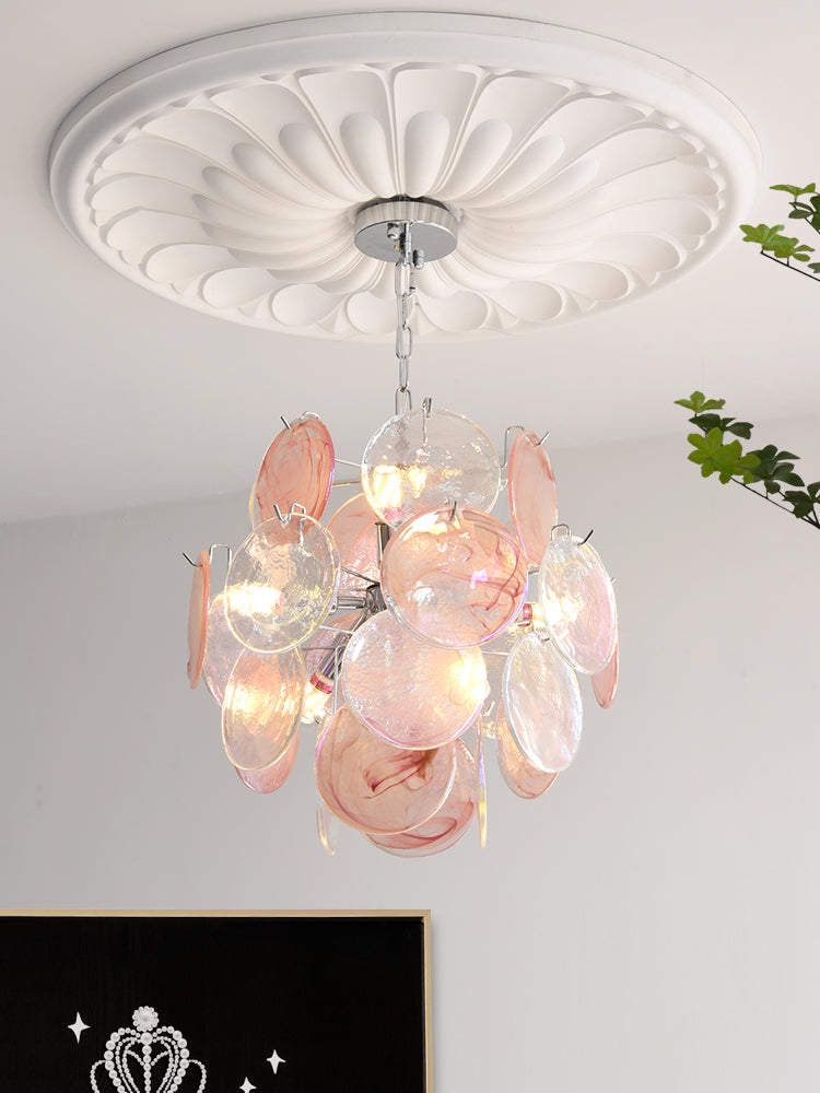 Venfield Lustre Cascade de Disques en Verre Iridescent - Neutralighting