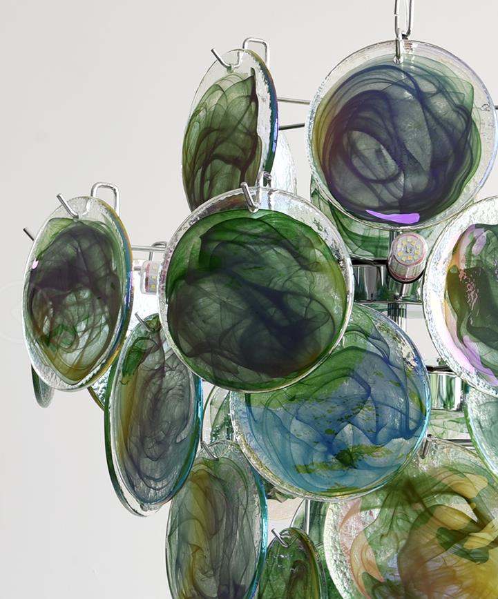 Venfield Lustre Cascade de Disques en Verre Iridescent - Neutralighting