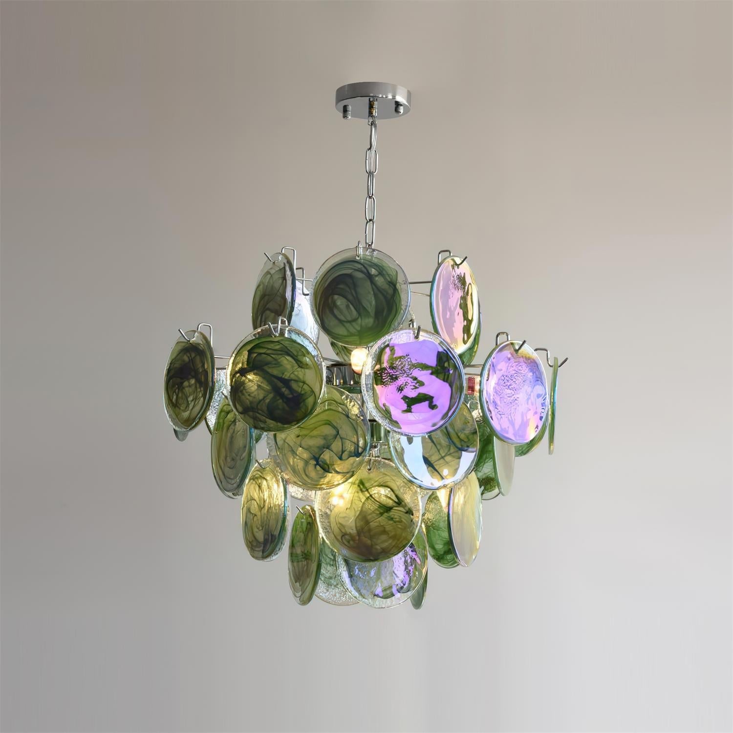 Venfield Lustre Cascade de Disques en Verre Iridescent - Neutralighting