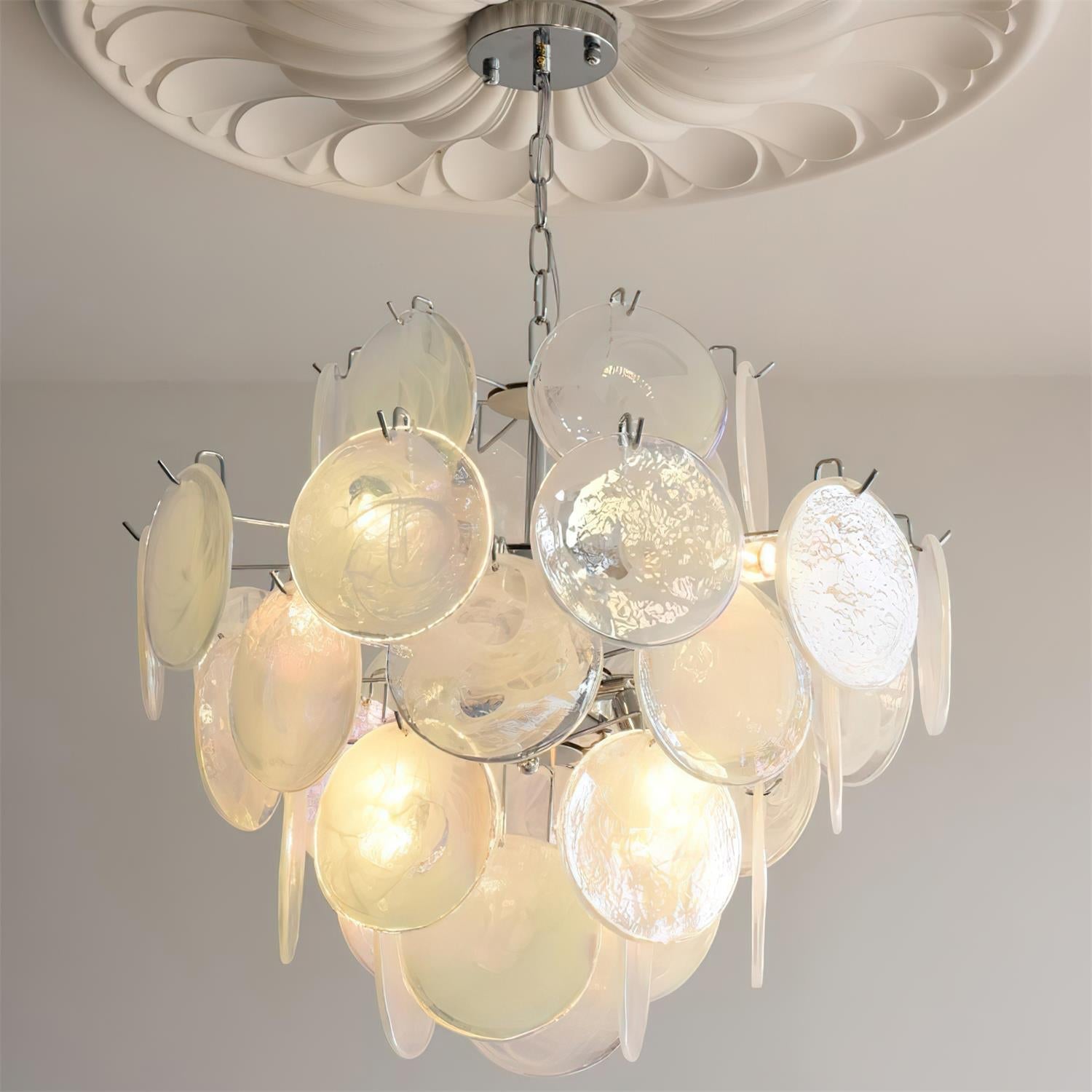 Venfield Lustre Cascade de Disques en Verre Iridescent - Neutralighting