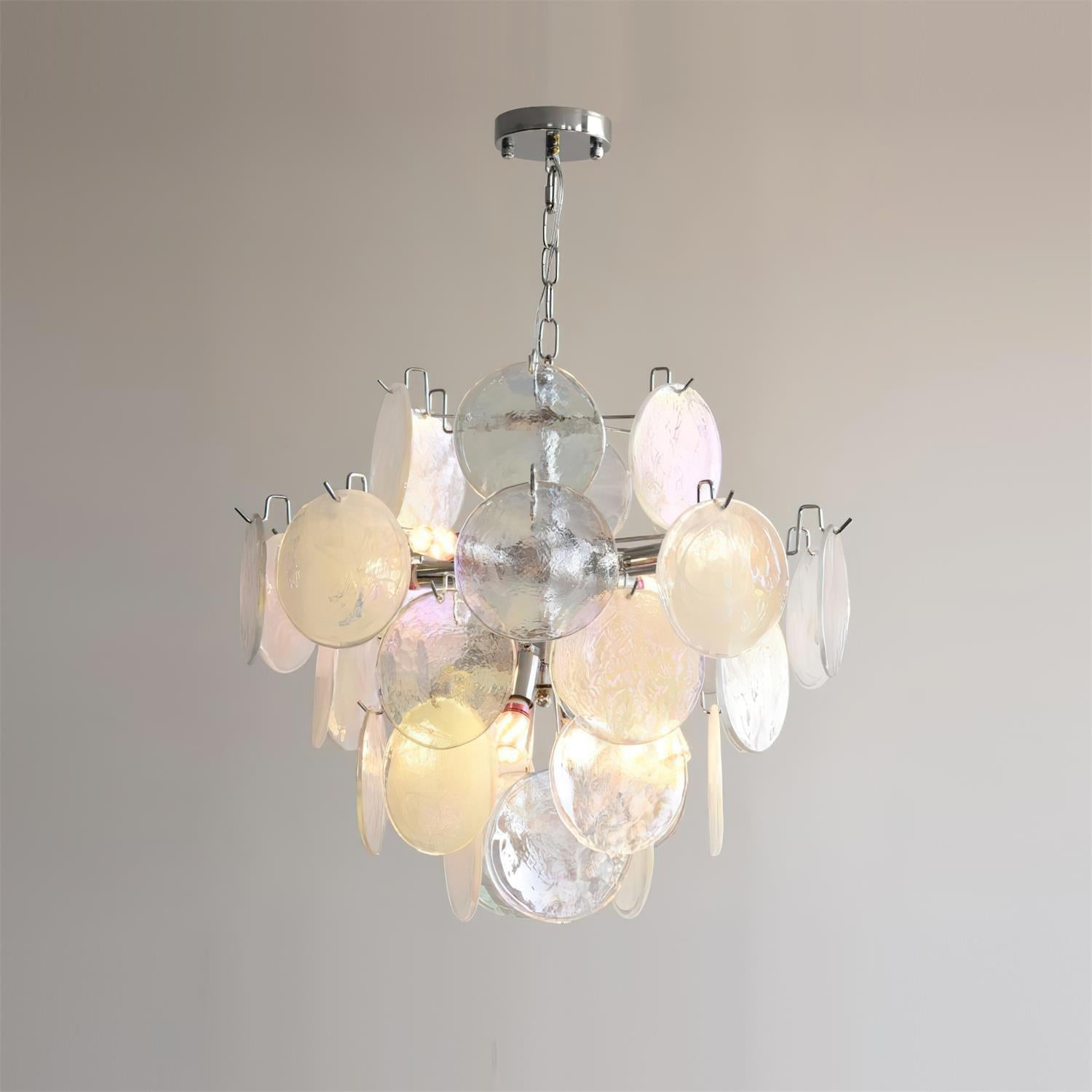 Venfield Lustre Cascade de Disques en Verre Iridescent - Neutralighting