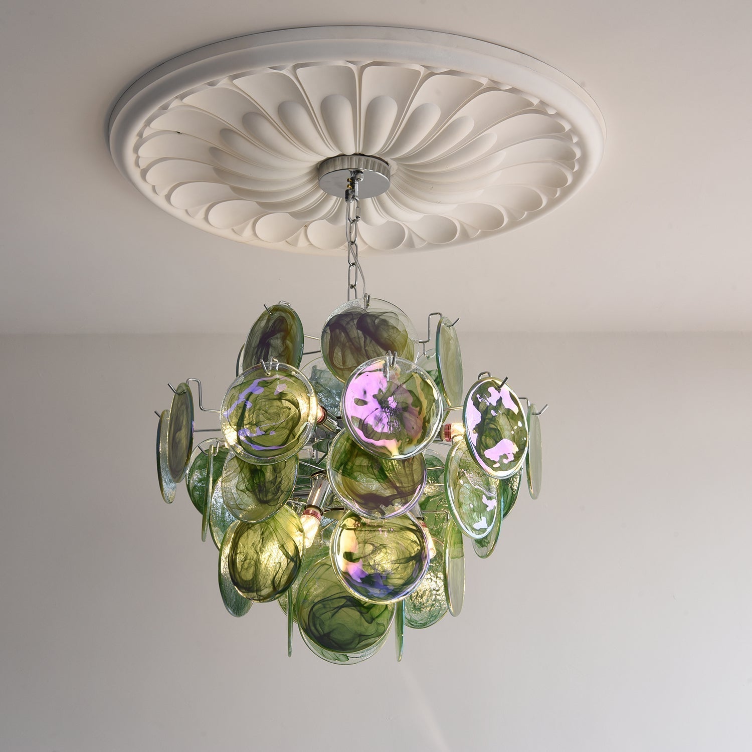 Venfield Lustre Cascade de Disques en Verre Iridescent - Neutralighting
