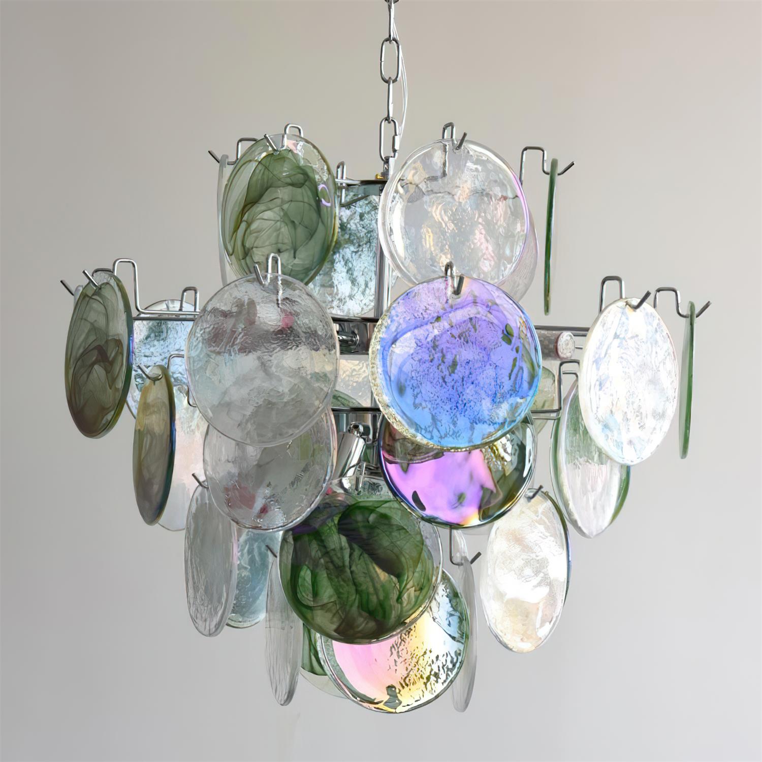 Venfield Lustre Cascade de Disques en Verre Iridescent - Neutralighting