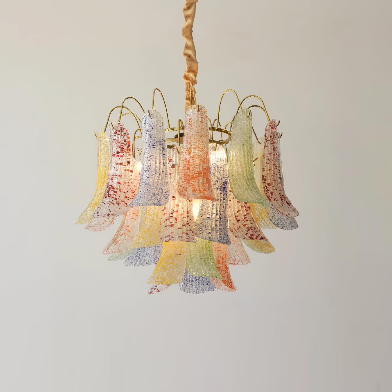 Clarity Chandelier Moderne en Verre Coloré - Neutralighting