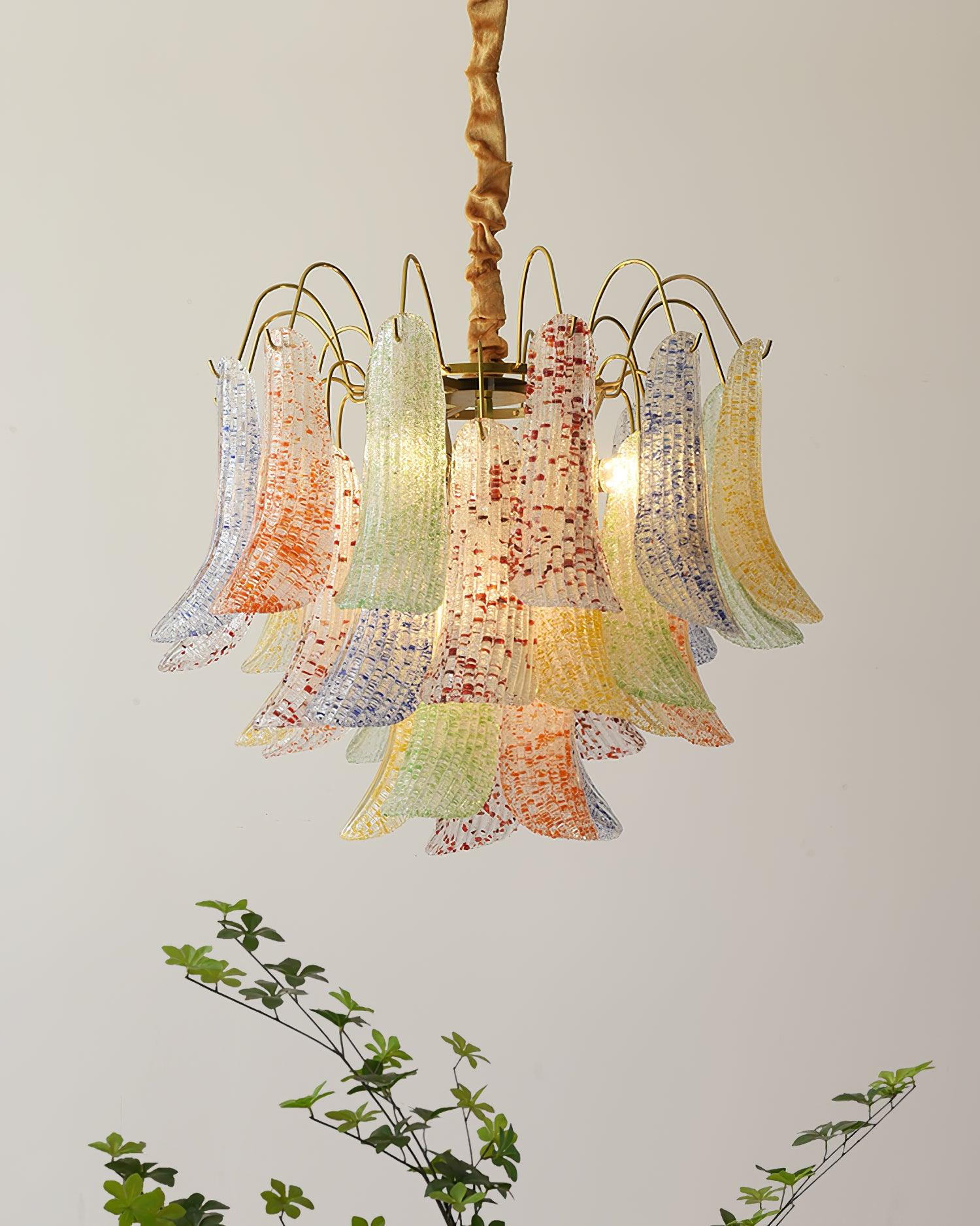 Clarity Chandelier Moderne en Verre Coloré - Neutralighting