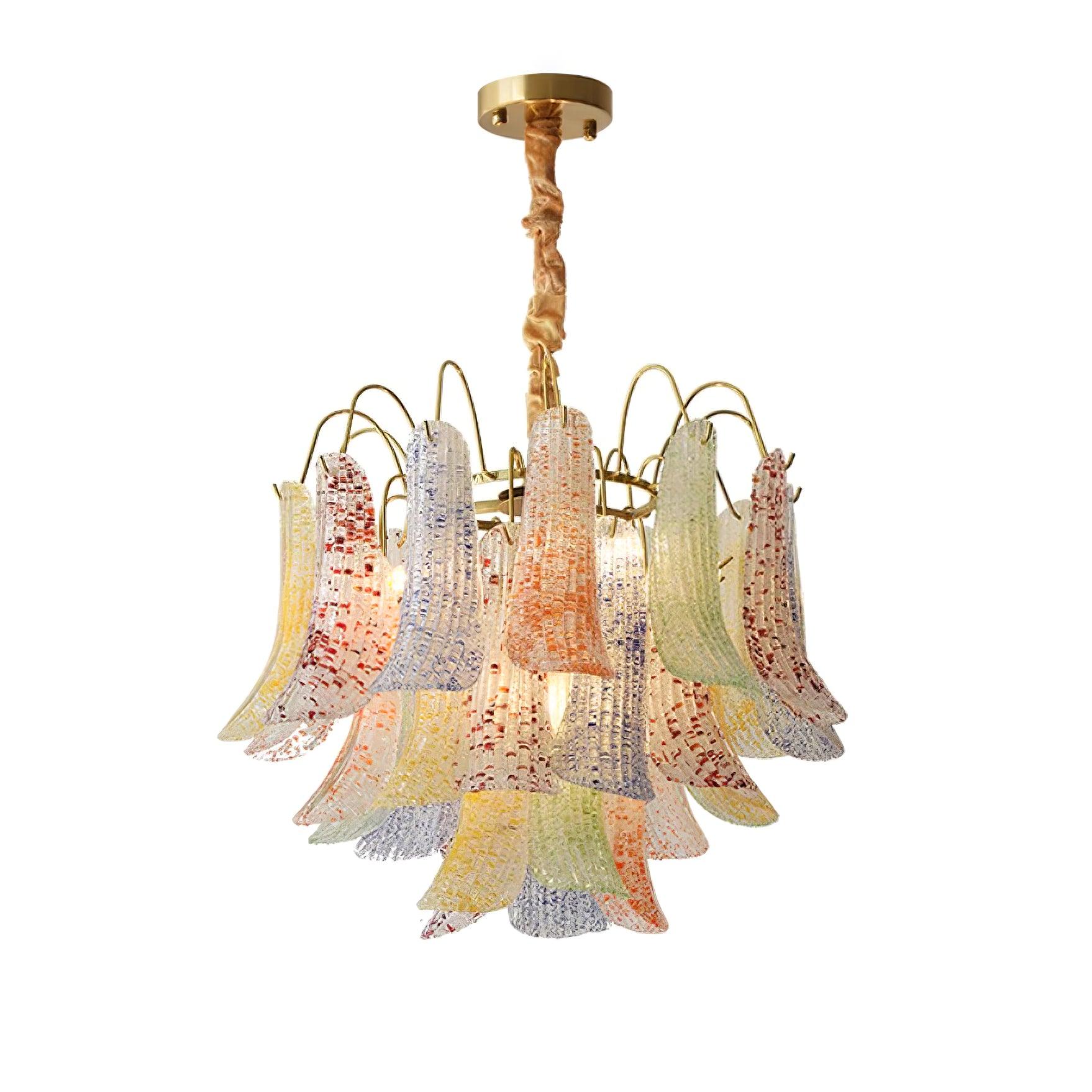 Clarity Chandelier Moderne en Verre Coloré - Neutralighting