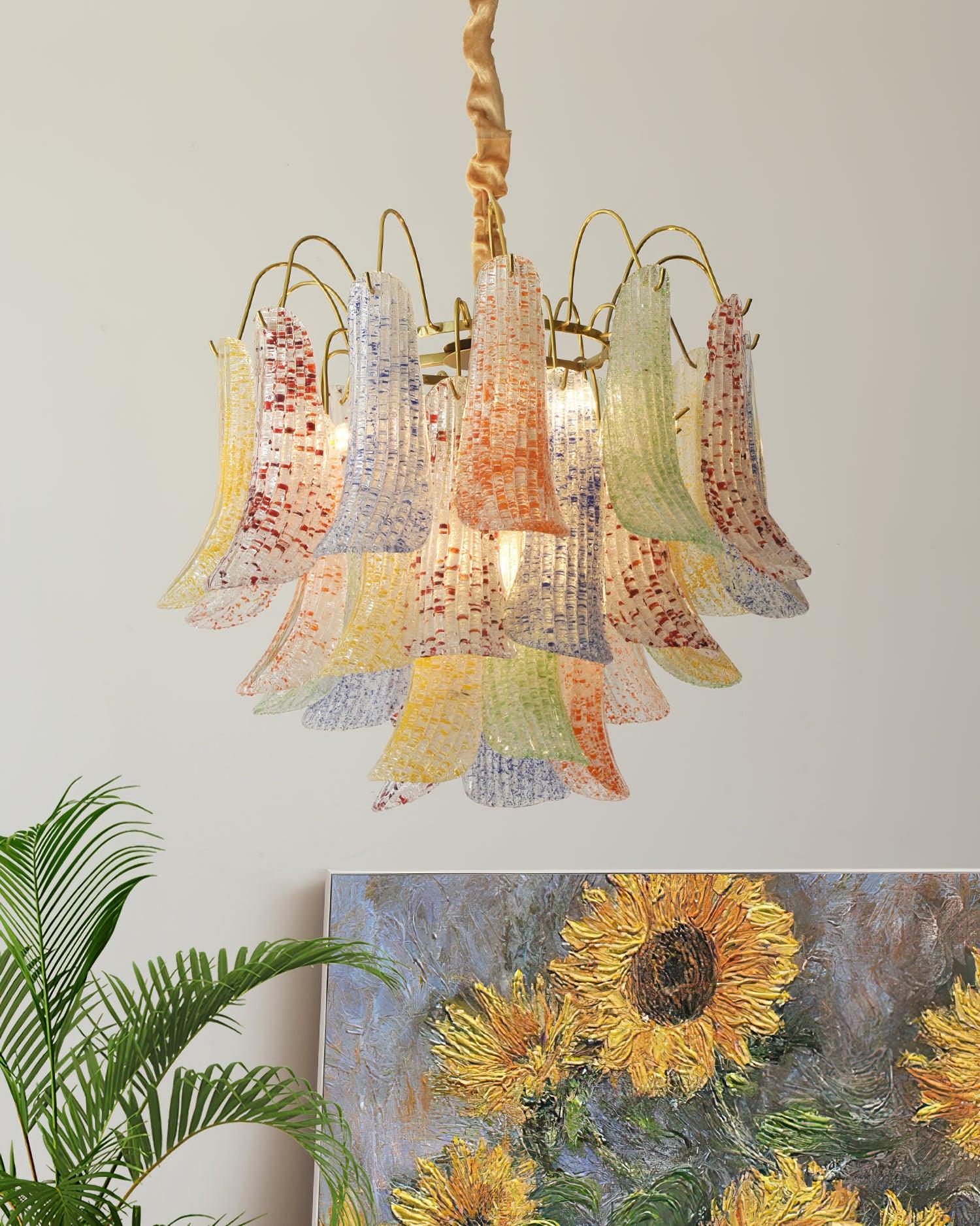 Clarity Chandelier Moderne en Verre Coloré - Neutralighting