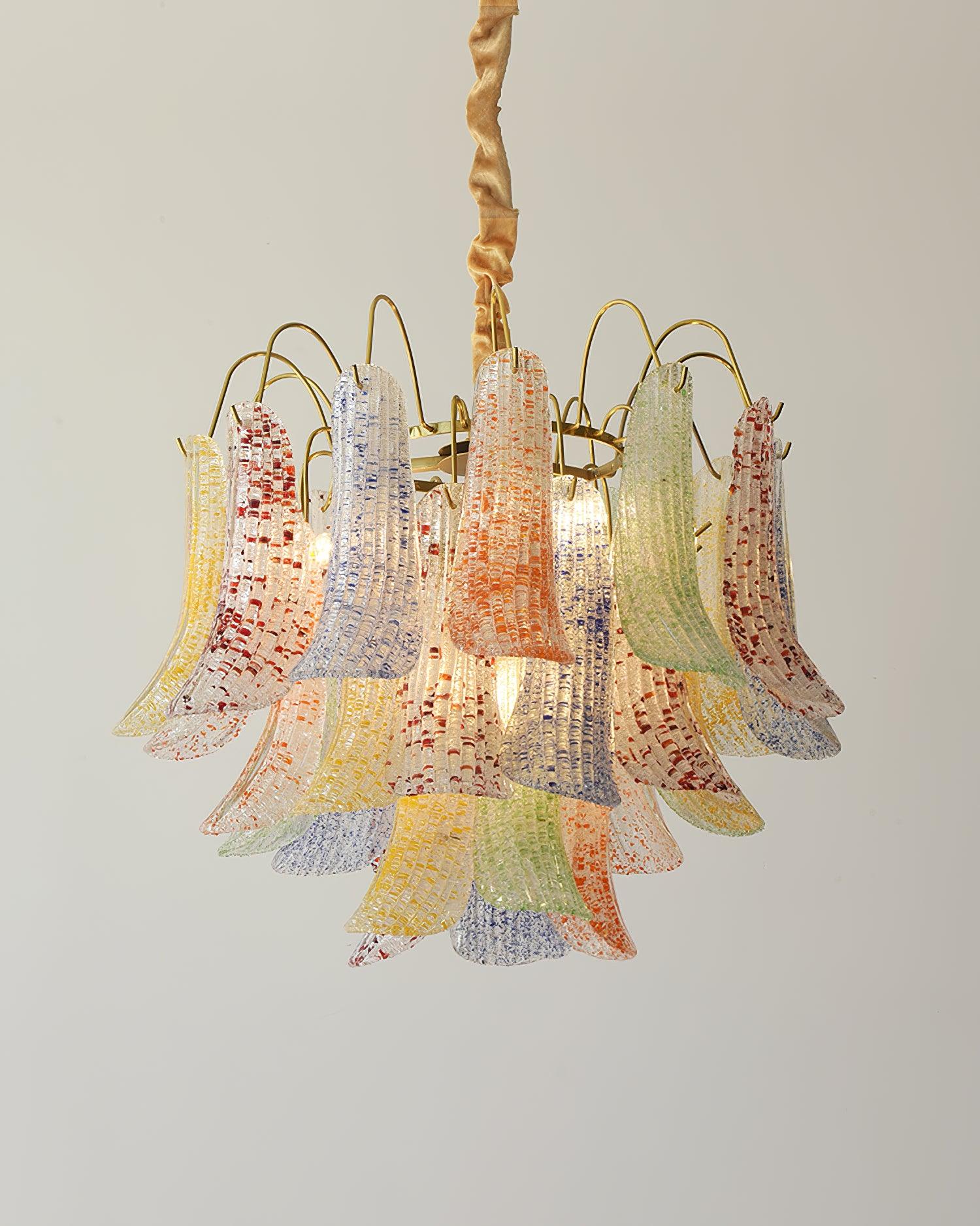 Clarity Chandelier Moderne en Verre Coloré - Neutralighting