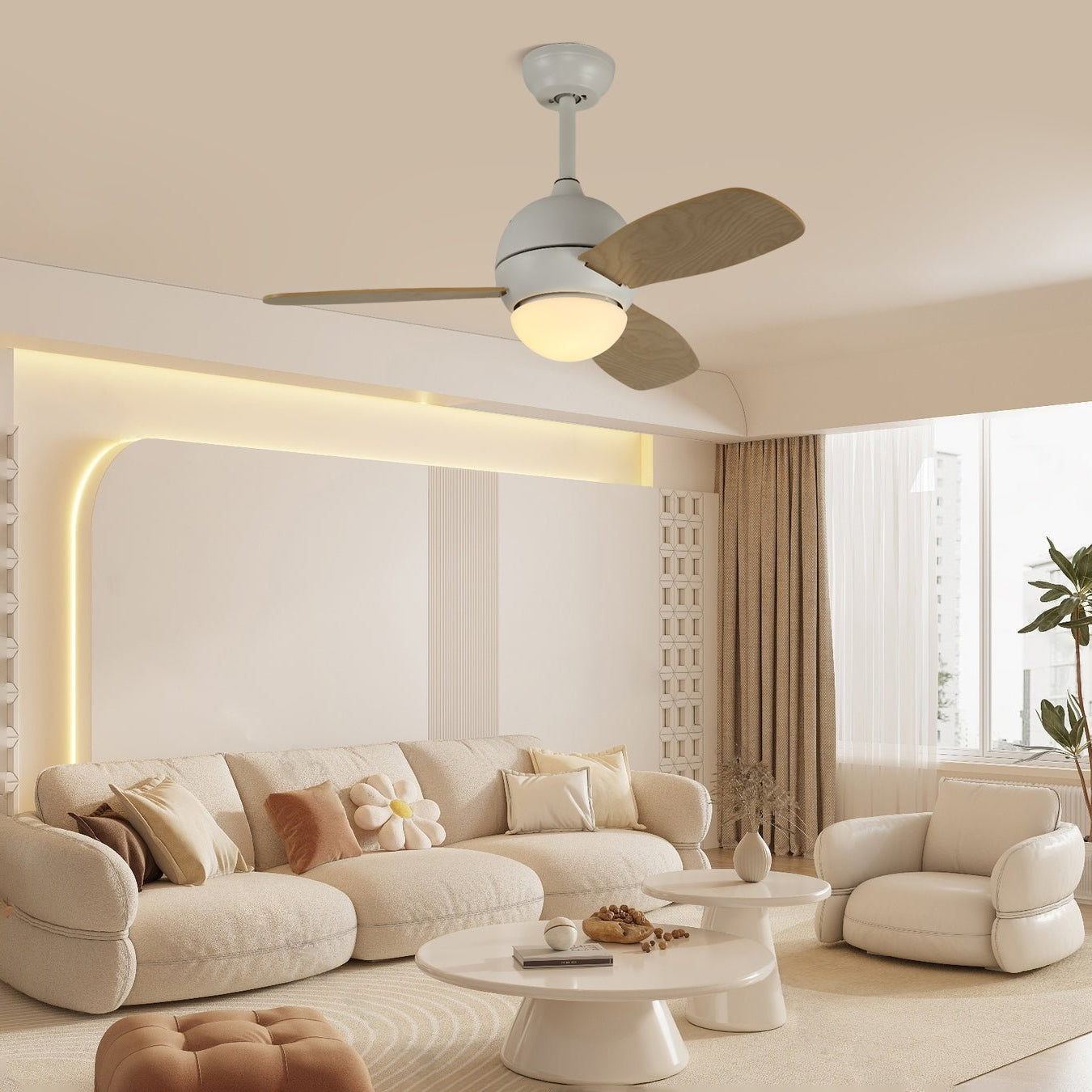 Plafonnier Ventilateur Vevo dans un intérieur moderne