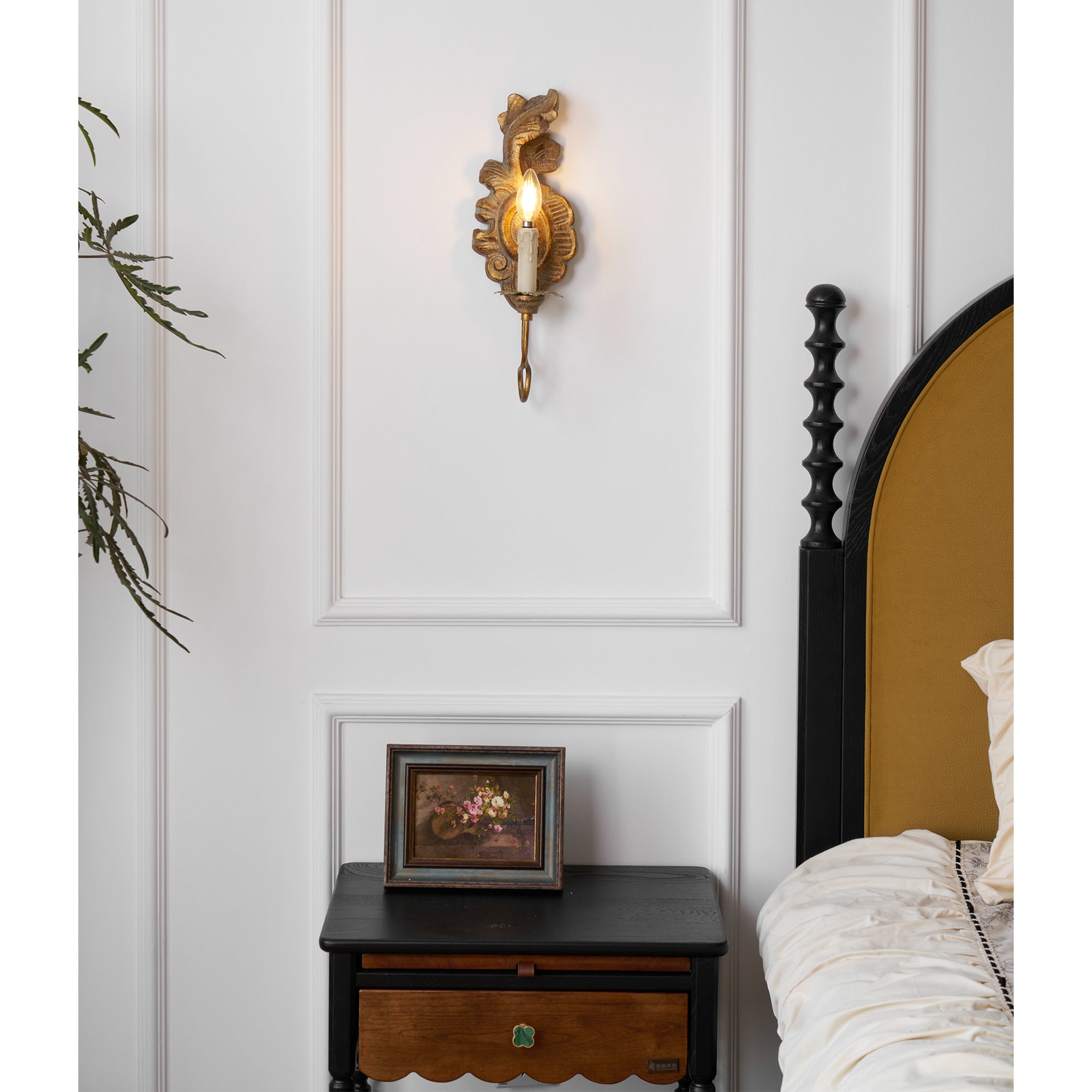 Olsilel Applique Murale Résine Métal Élégance Vintage - Neutralighting