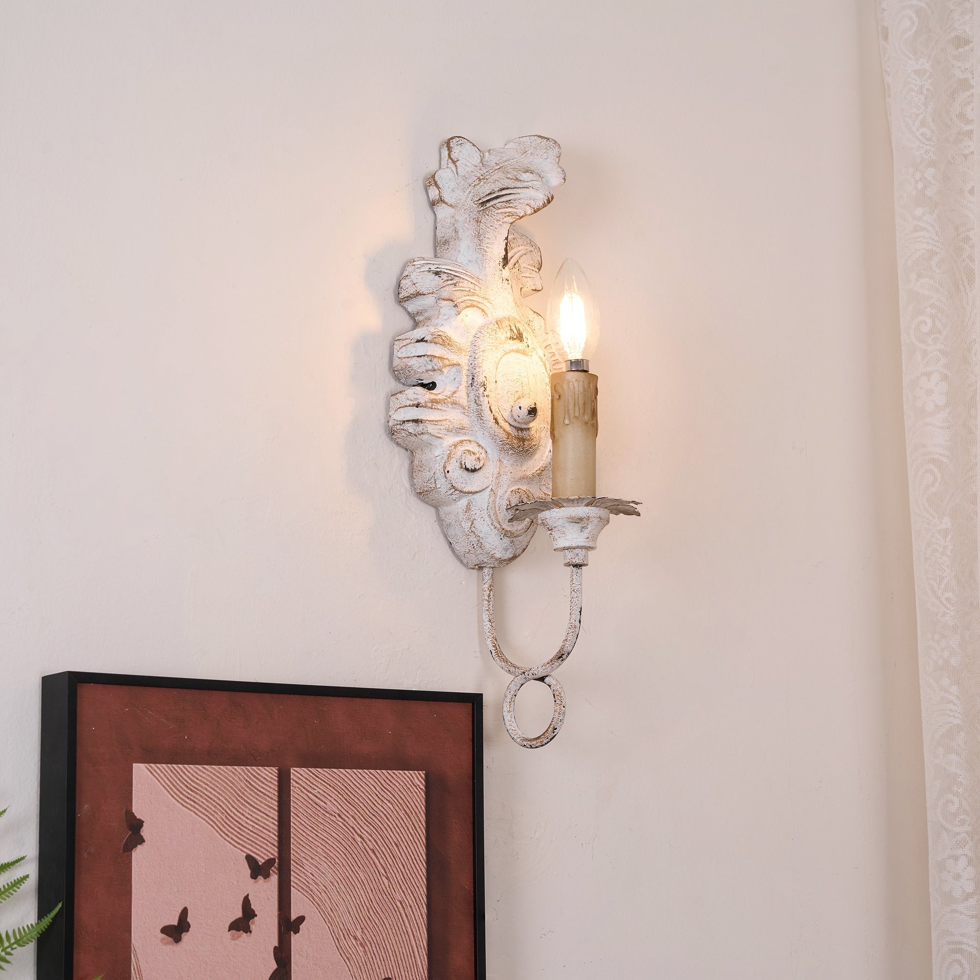 Olsilel Applique Murale Résine Métal Élégance Vintage - Neutralighting