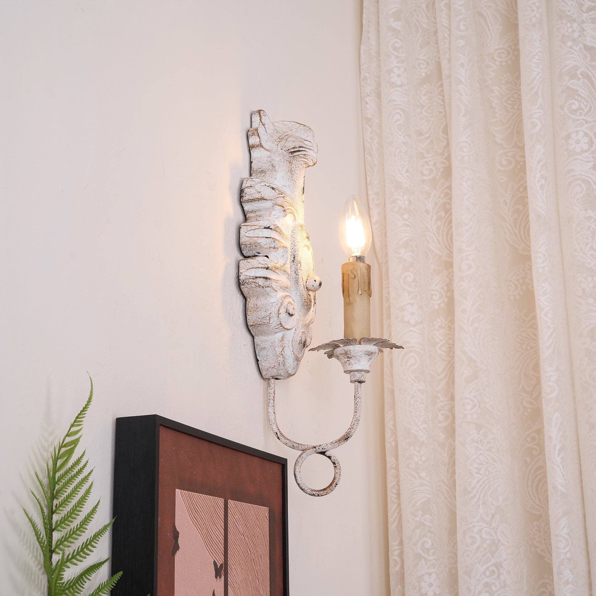 Olsilel Applique Murale Résine Métal Élégance Vintage - Neutralighting