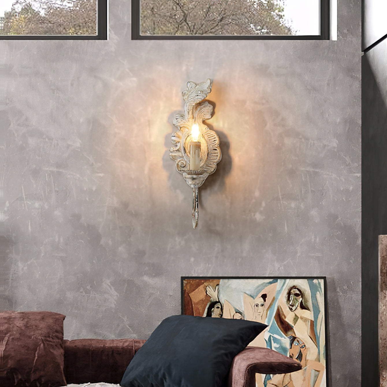 Olsilel Applique Murale Résine Métal Élégance Vintage - Neutralighting