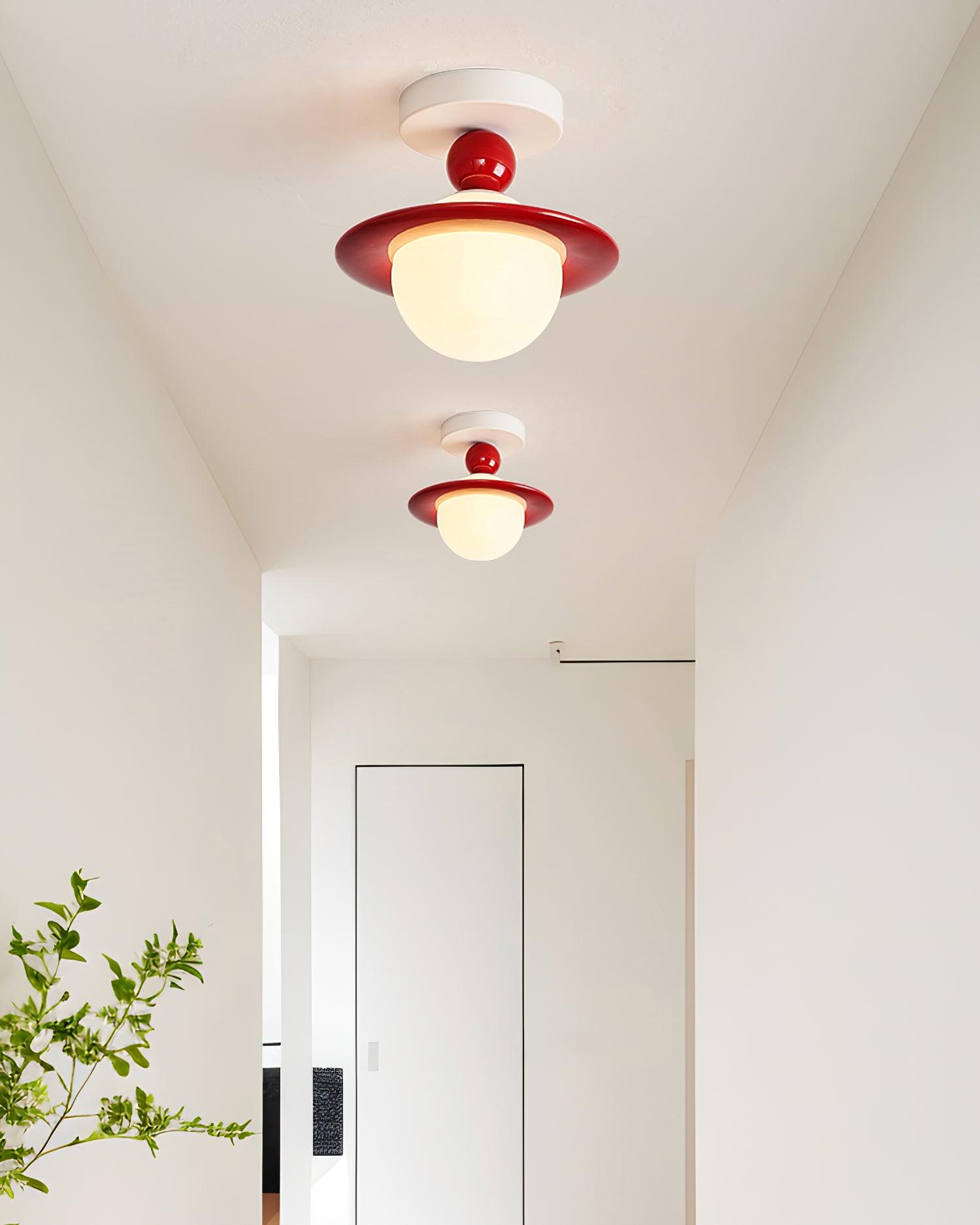 Pivoro Lustra Plafonnier Rouge Blanc - Neutralighting