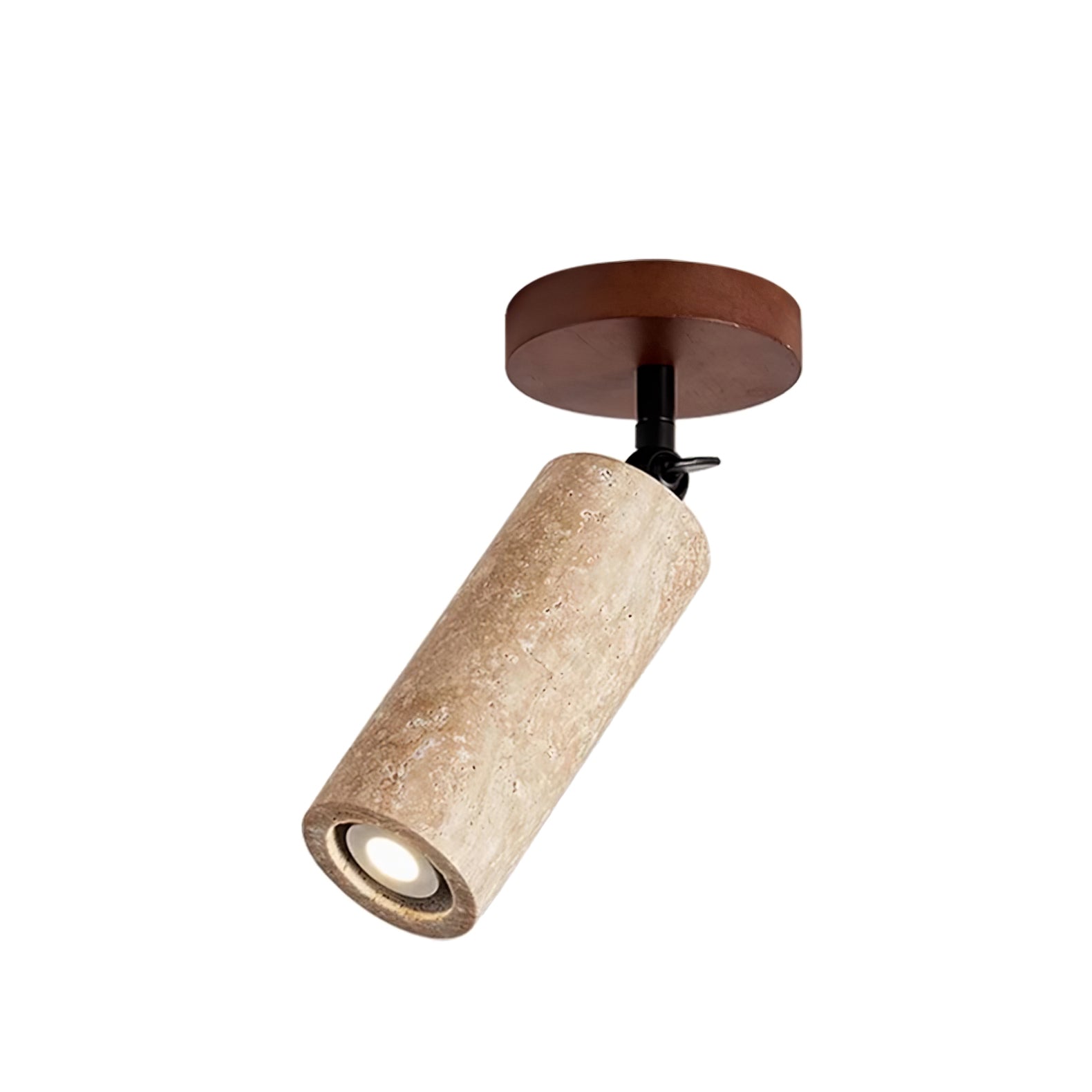 Zarinila Cylindrique-Tube Travertin Luminaire Mural - Neutralighting