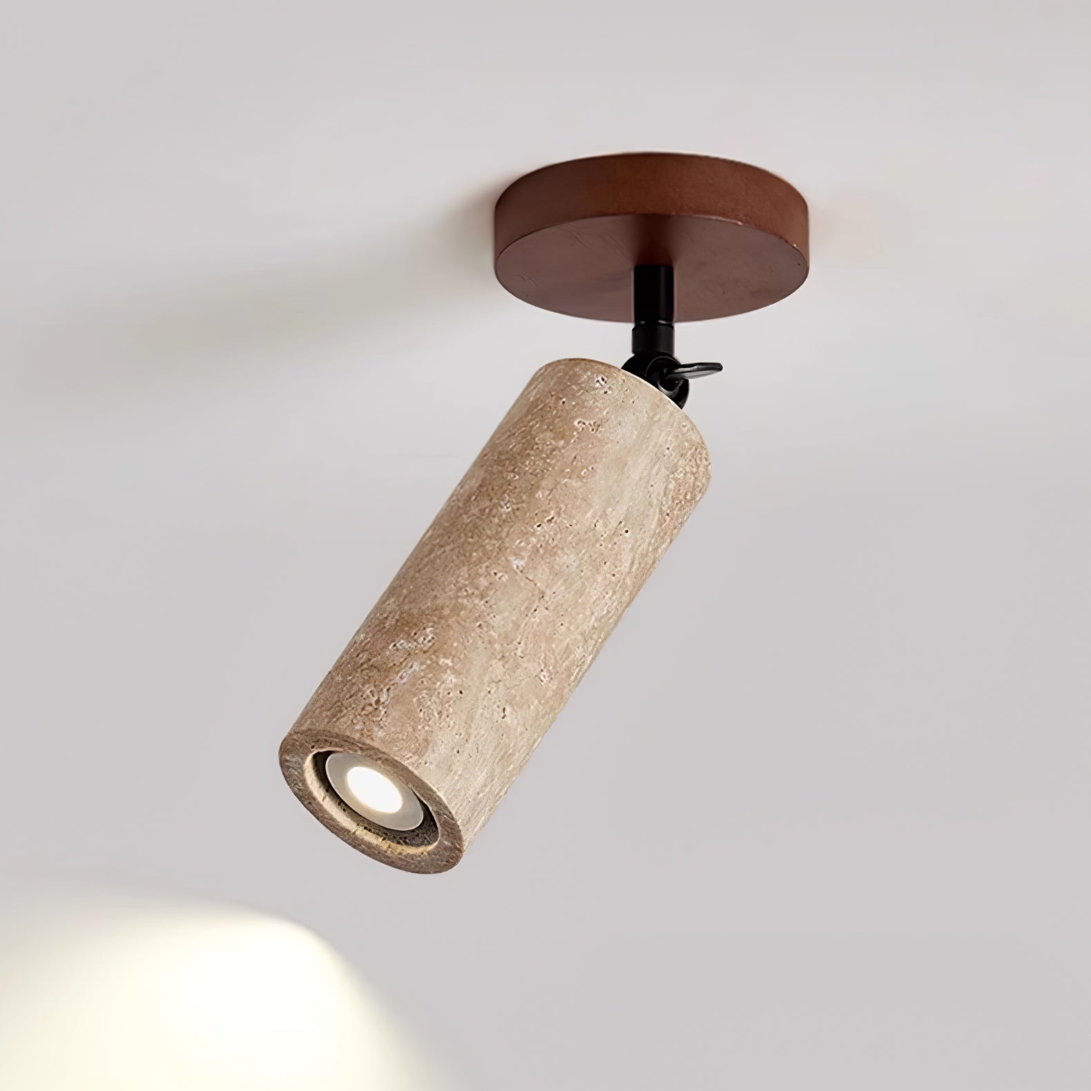 Zarinila Cylindrique-Tube Travertin Luminaire Mural - Neutralighting