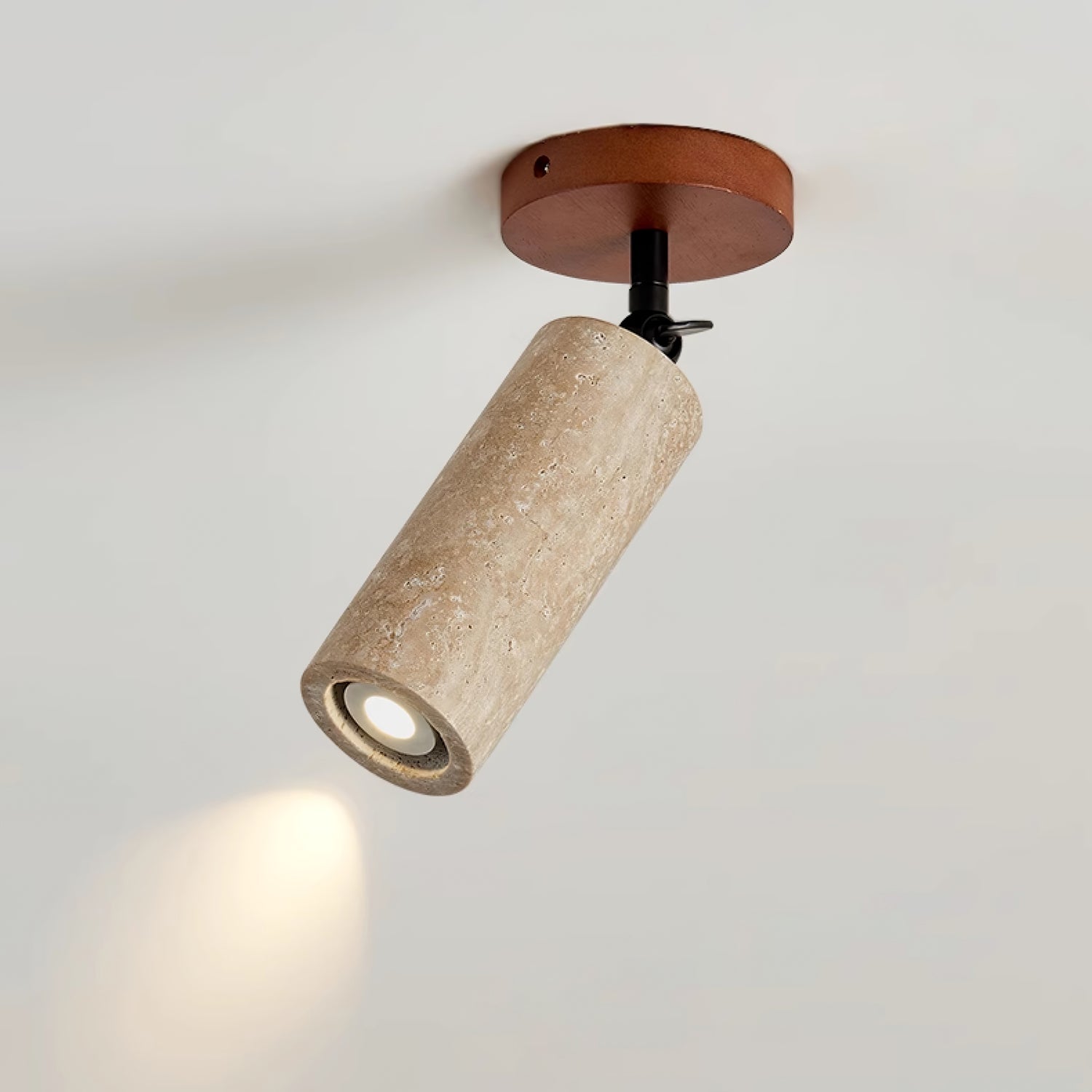 Zarinila Cylindrique-Tube Travertin Luminaire Mural - Neutralighting