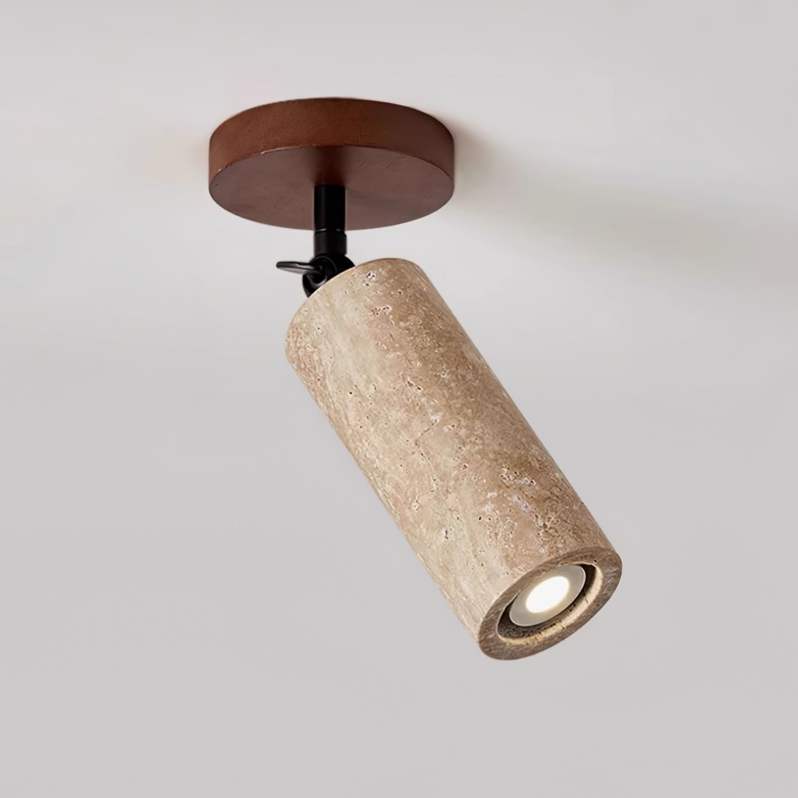 Zarinila Cylindrique-Tube Travertin Luminaire Mural - Neutralighting