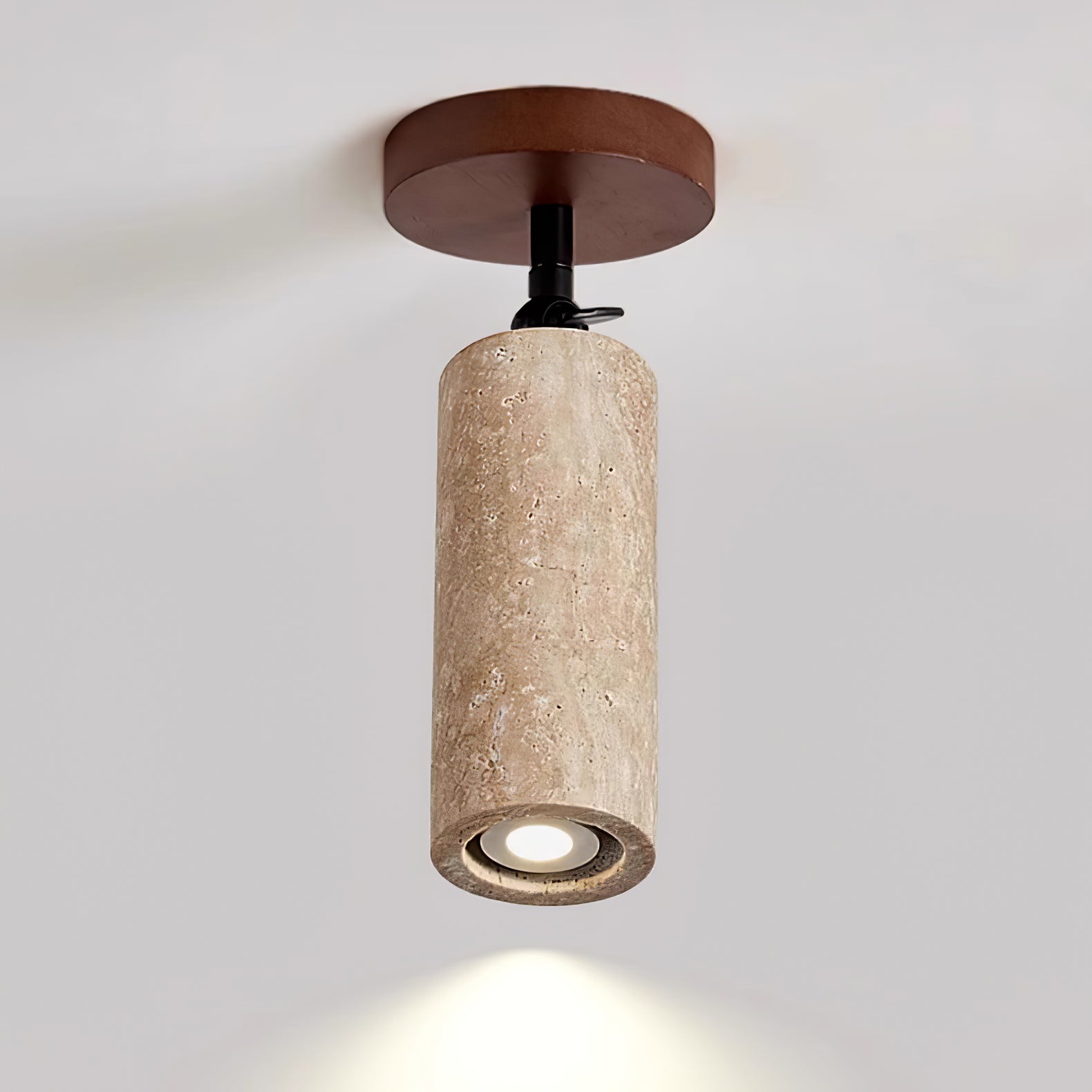 Zarinila Cylindrique-Tube Travertin Luminaire Mural - Neutralighting