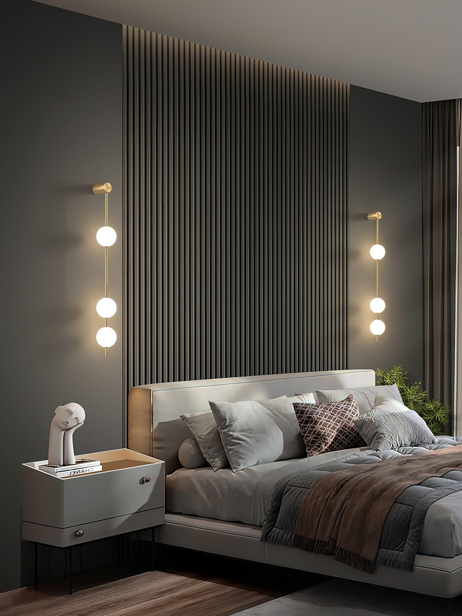 Lustra Applique Murale Sphères Verticales Laiton - Neutralighting