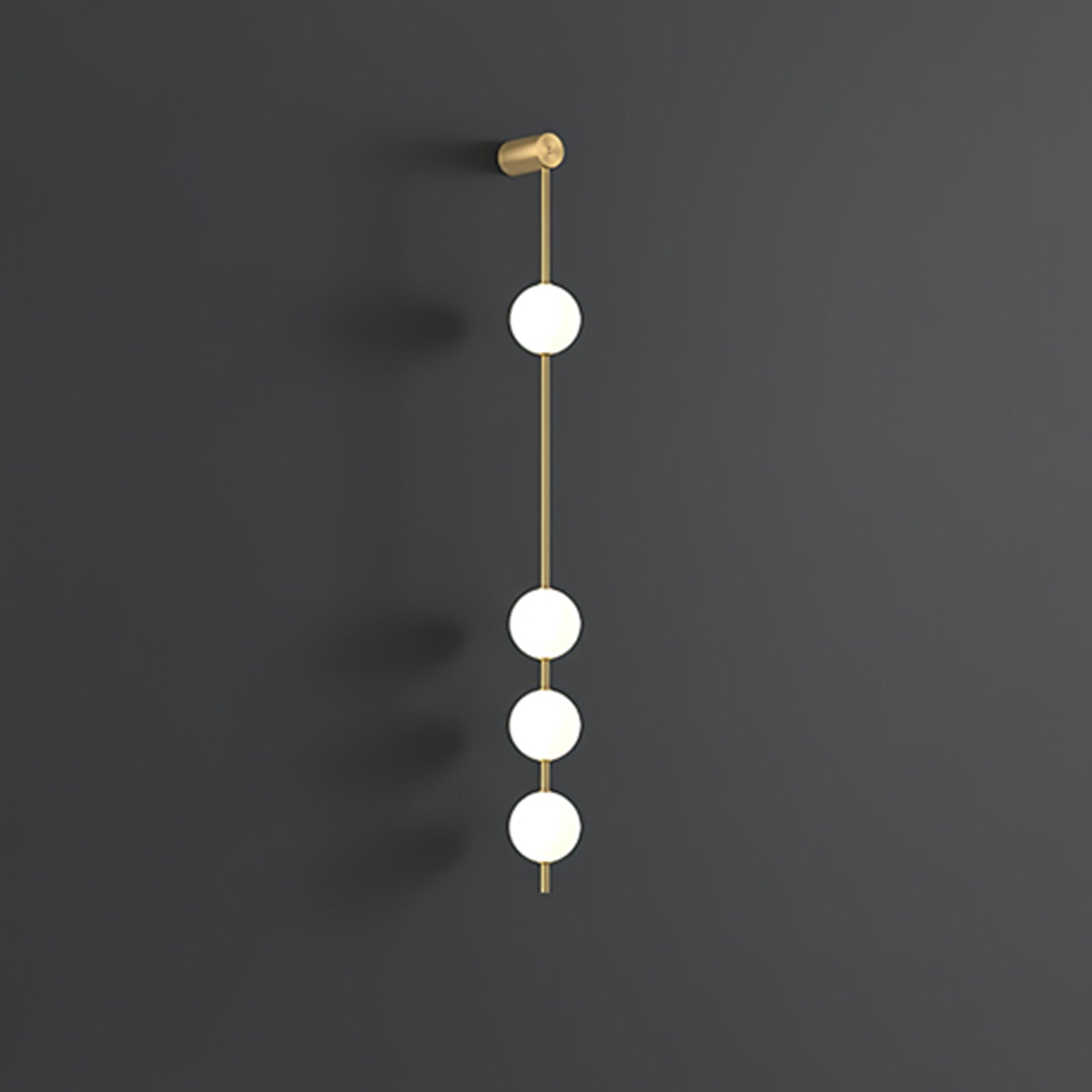 Lustra Applique Murale Sphères Verticales Laiton - Neutralighting
