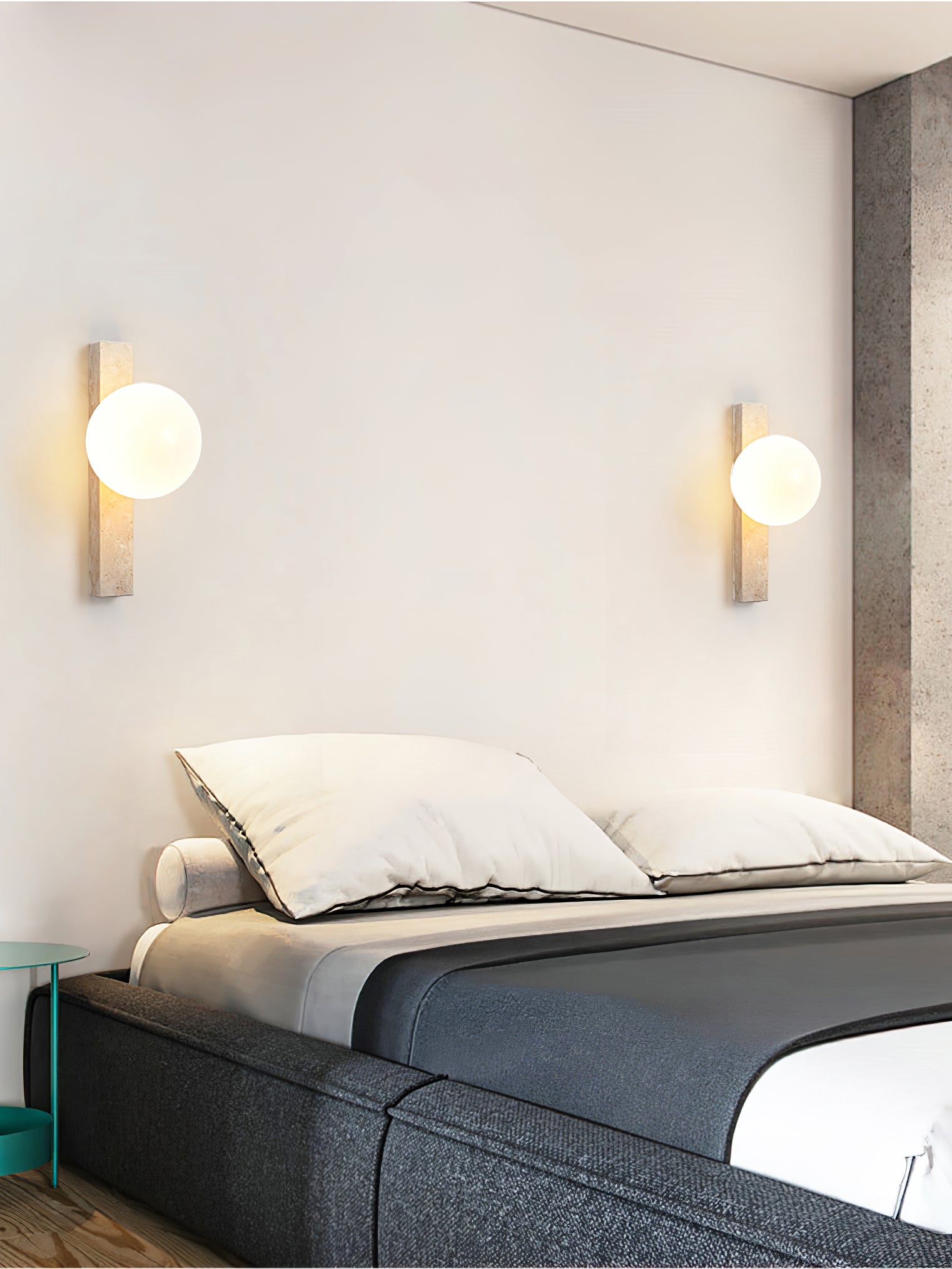 Zoshaira Applique Murale Minimaliste en Travertin - Neutralighting