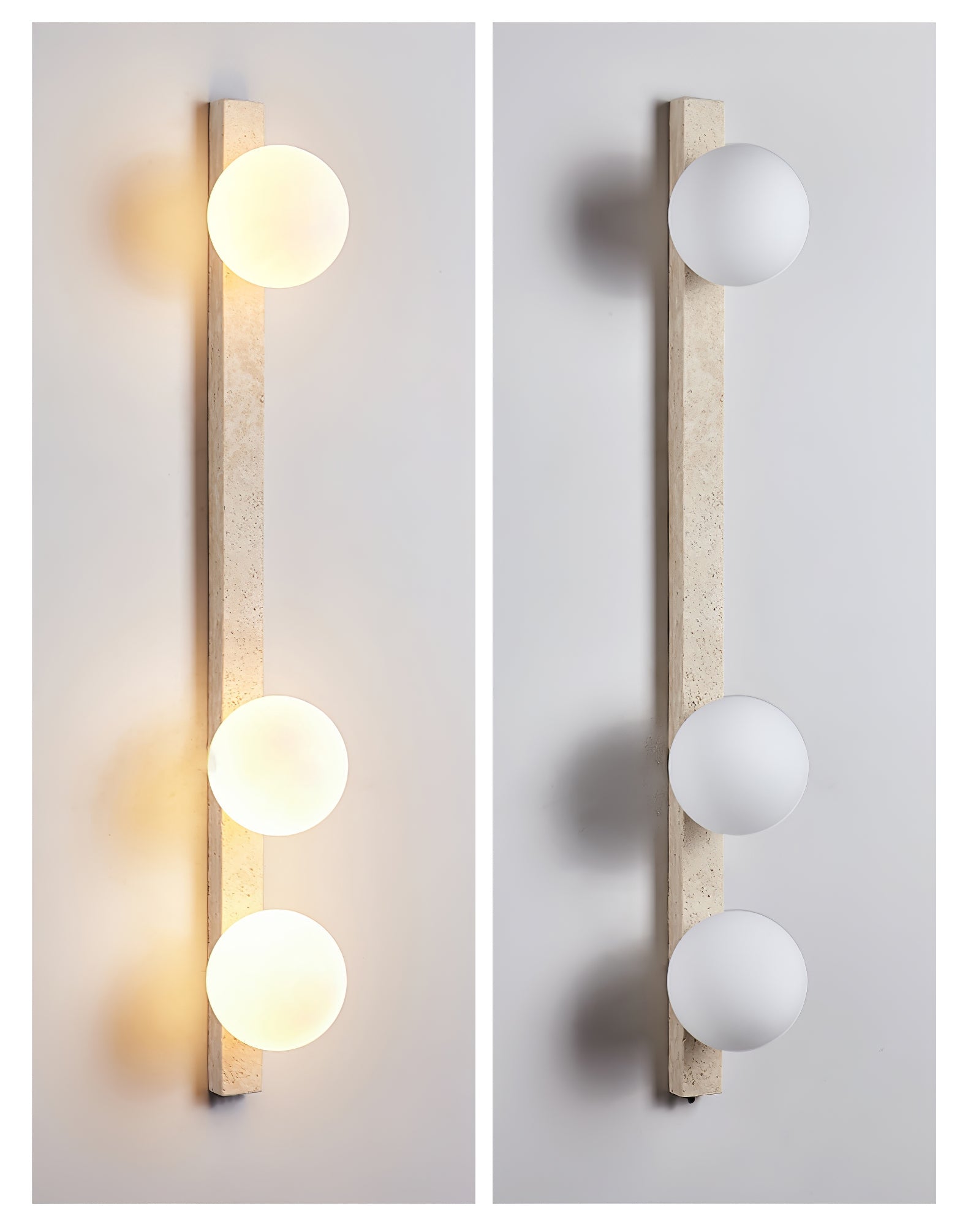 Zoshaira Applique Murale Minimaliste en Travertin - Neutralighting