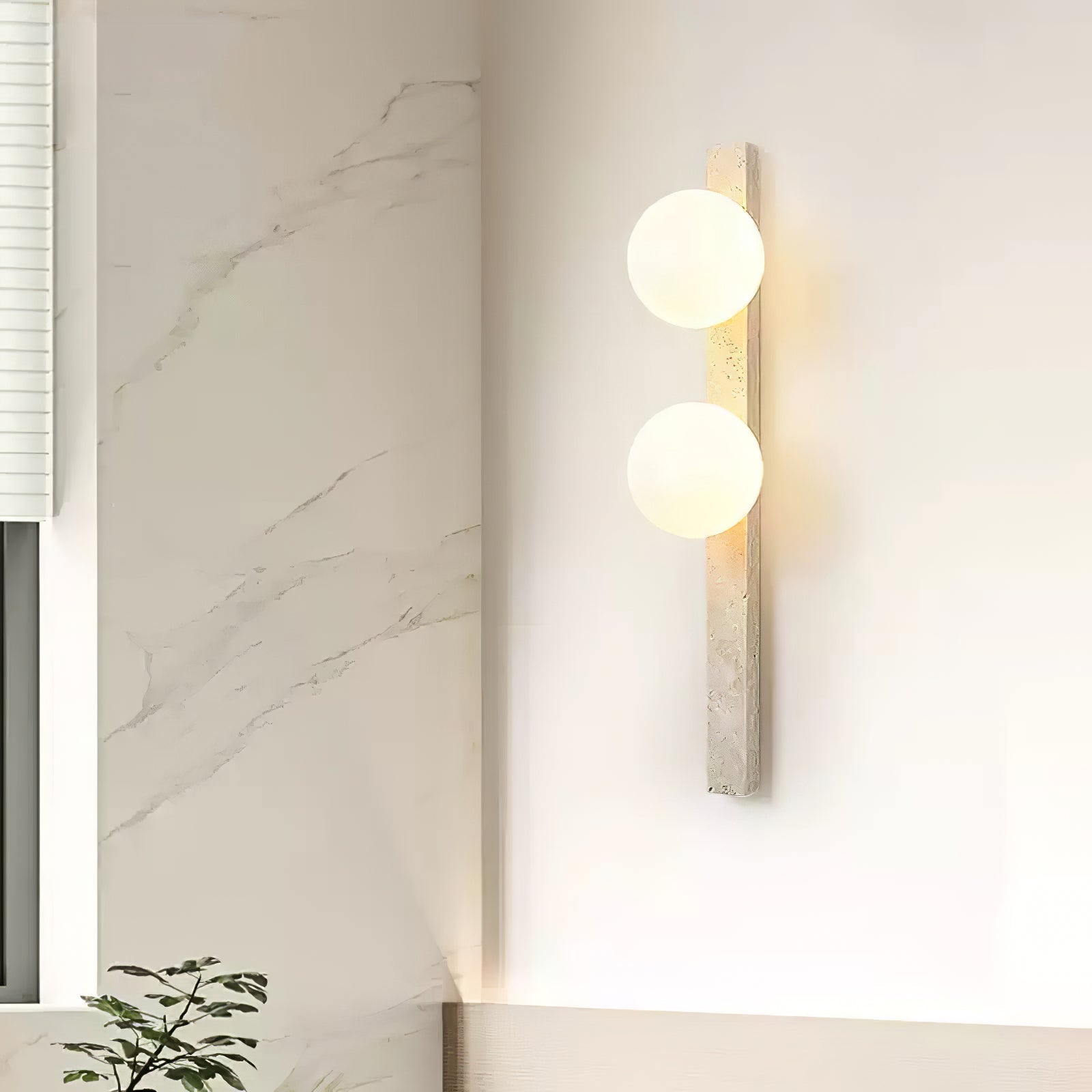Zoshaira Applique Murale Minimaliste en Travertin - Neutralighting