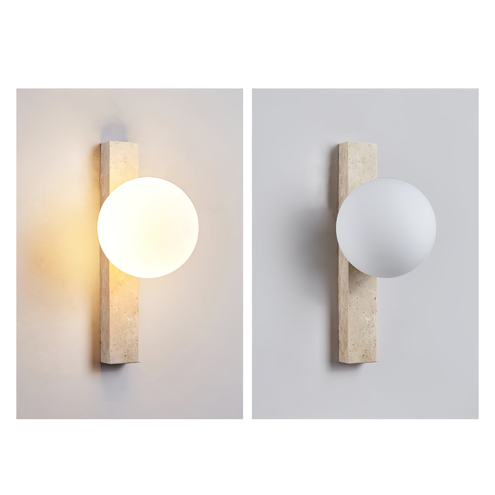 Zoshaira Applique Murale Minimaliste en Travertin - Neutralighting