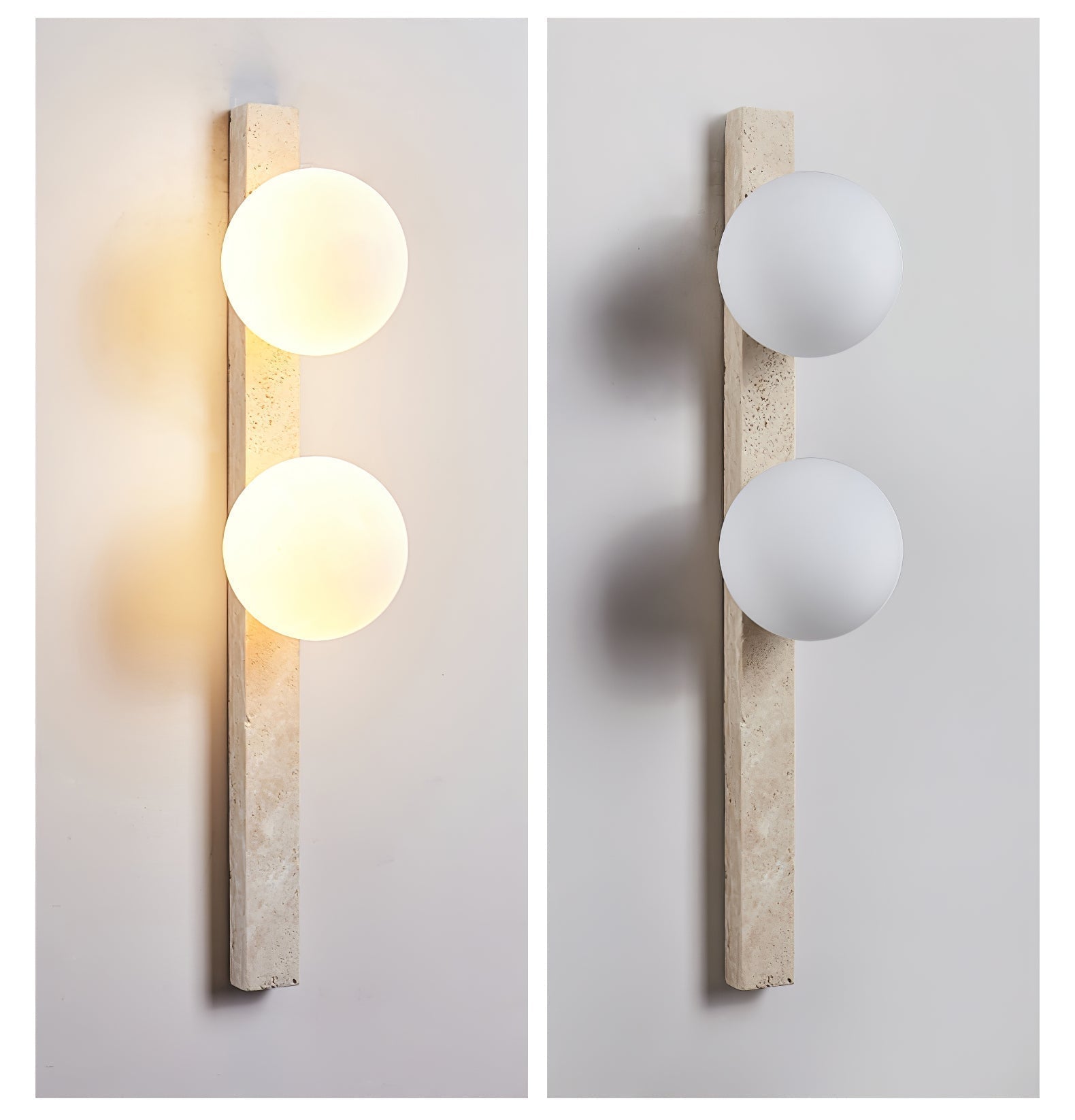 Zoshaira Applique Murale Minimaliste en Travertin - Neutralighting